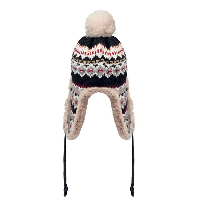 Gestrickte Ohrenmütze YULONG - schwarz-766
