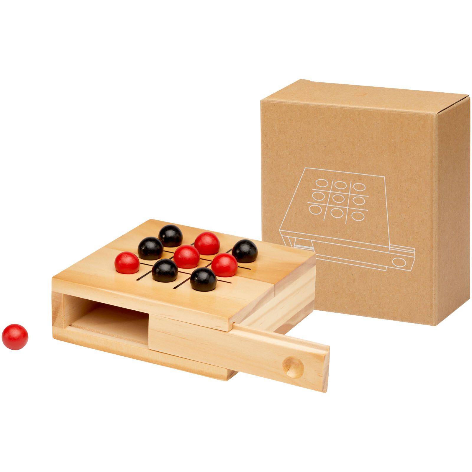 Strobus Tic-Tac-Toe Spiel aus Holz - natur-365