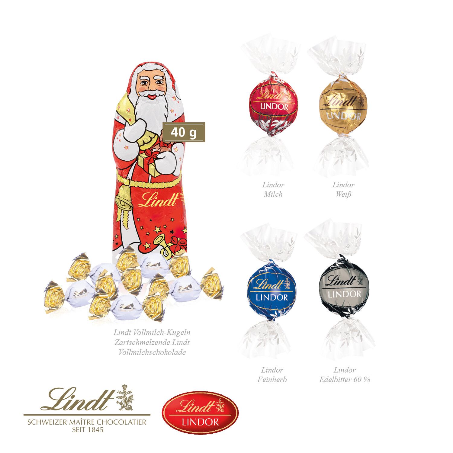 Premium-Präsent mit Lindt Weihnachtsmann "Medium"-281