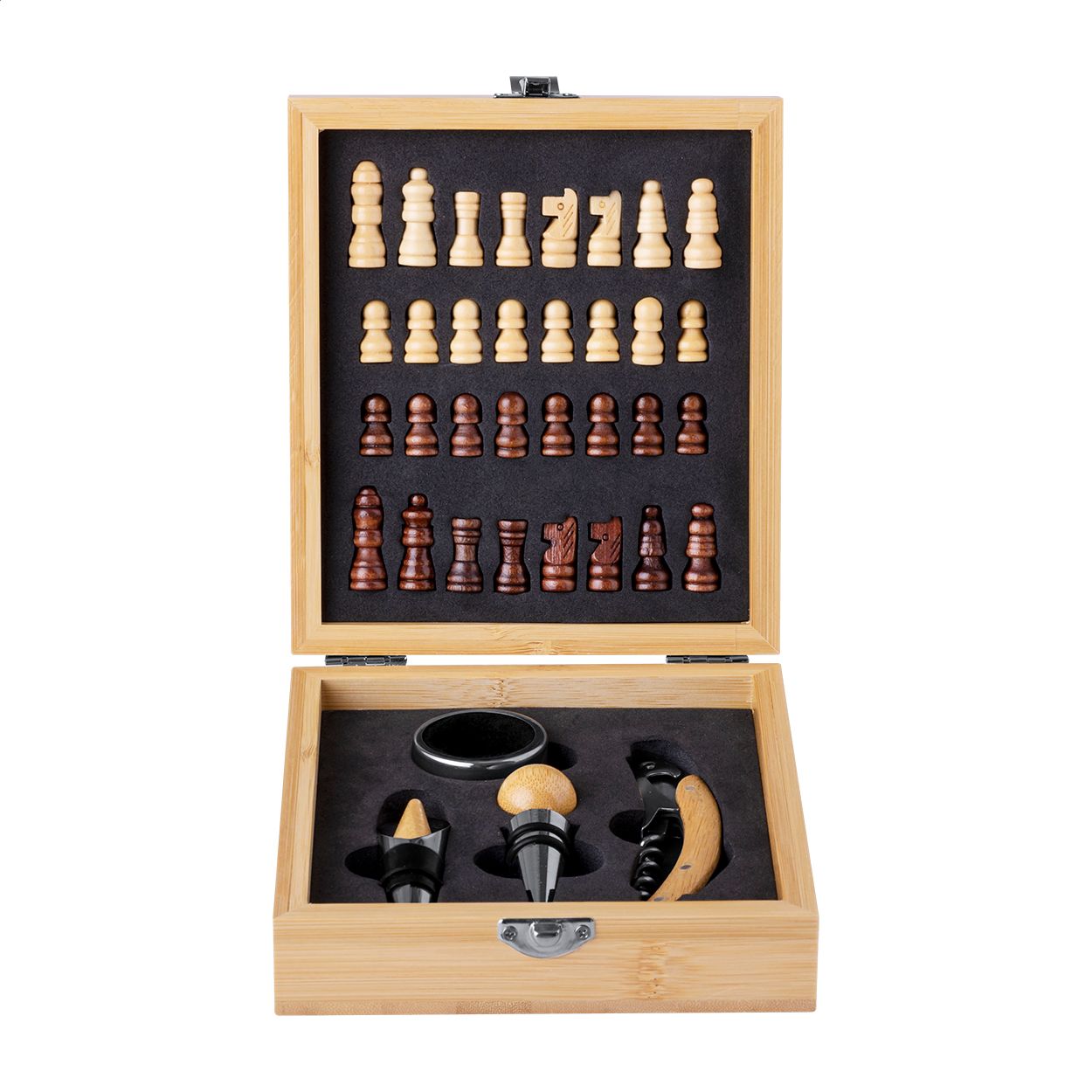 Schachspiel/Weinset Paluk - natur-400