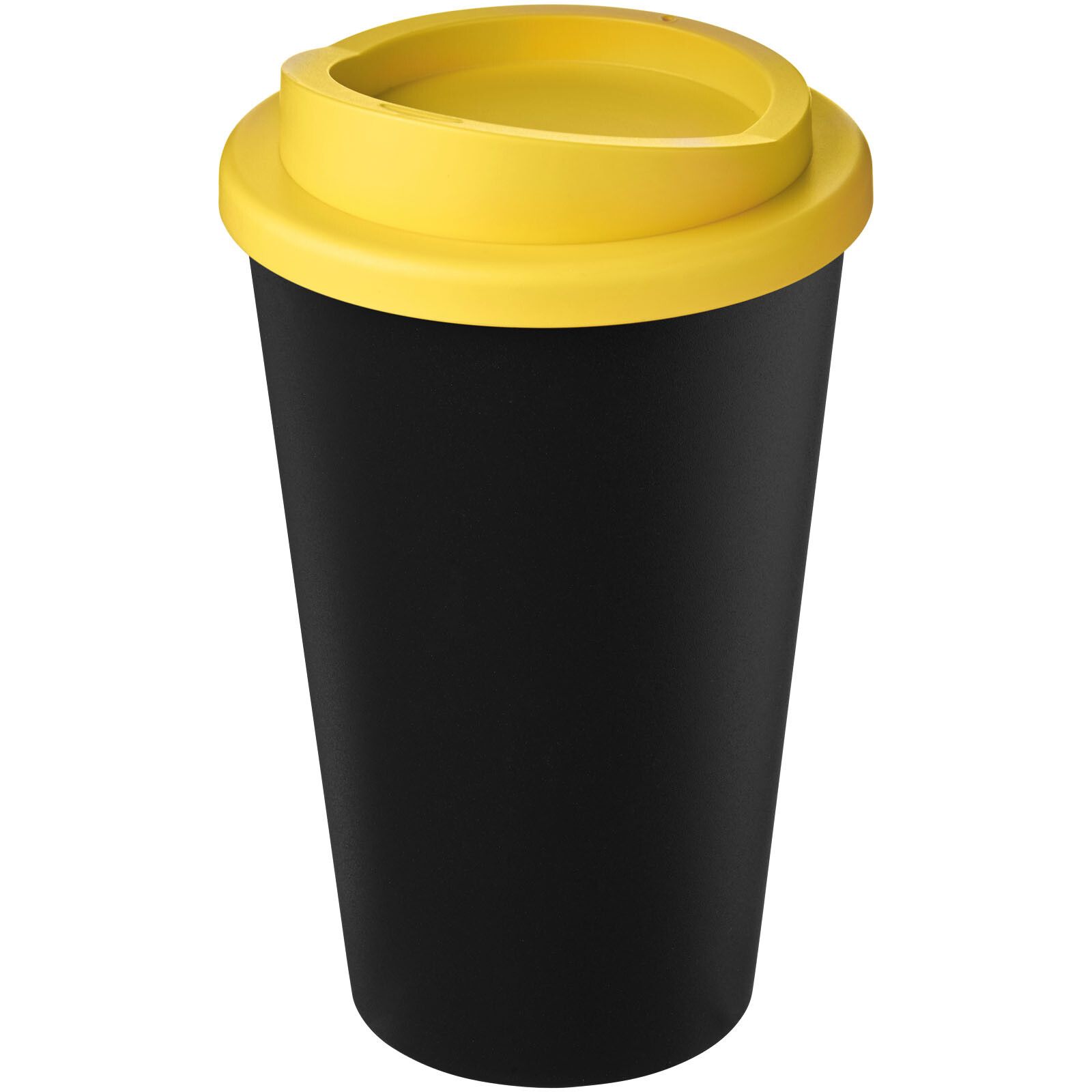 Americano Eco 350 ml recycelter Becher - schwarz -  gelb-621