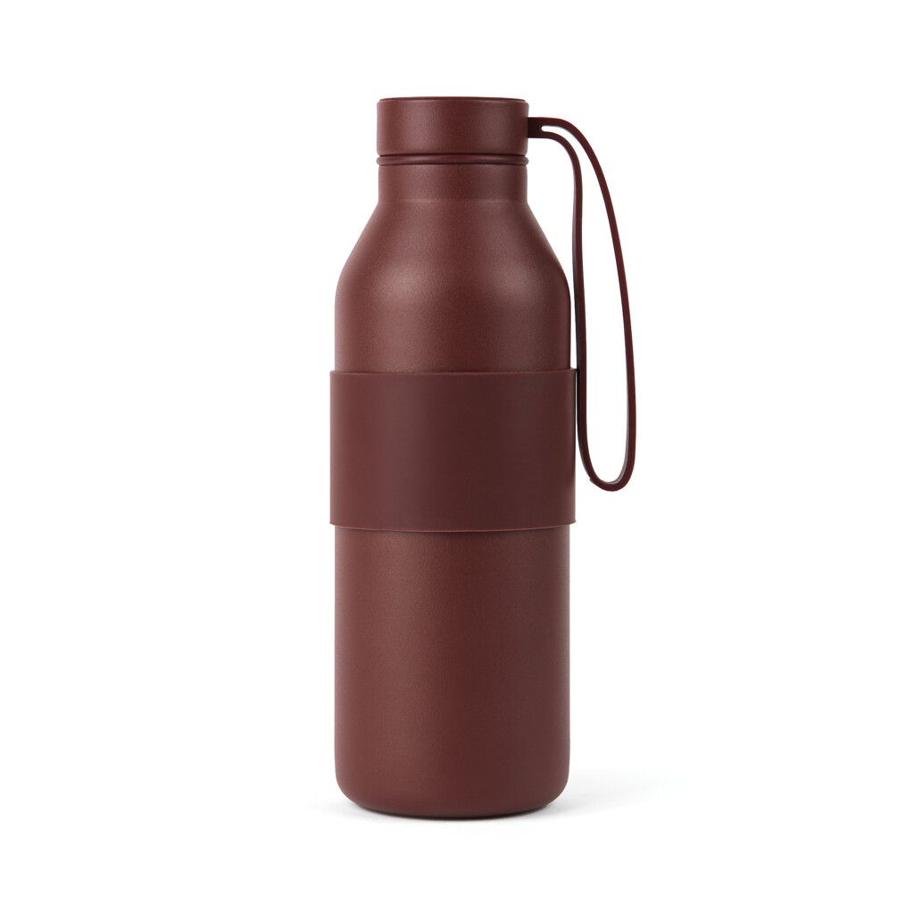 VINGA Niro RCS Stainless-Steel Sling Flasche 500ml - burgunderrot-989