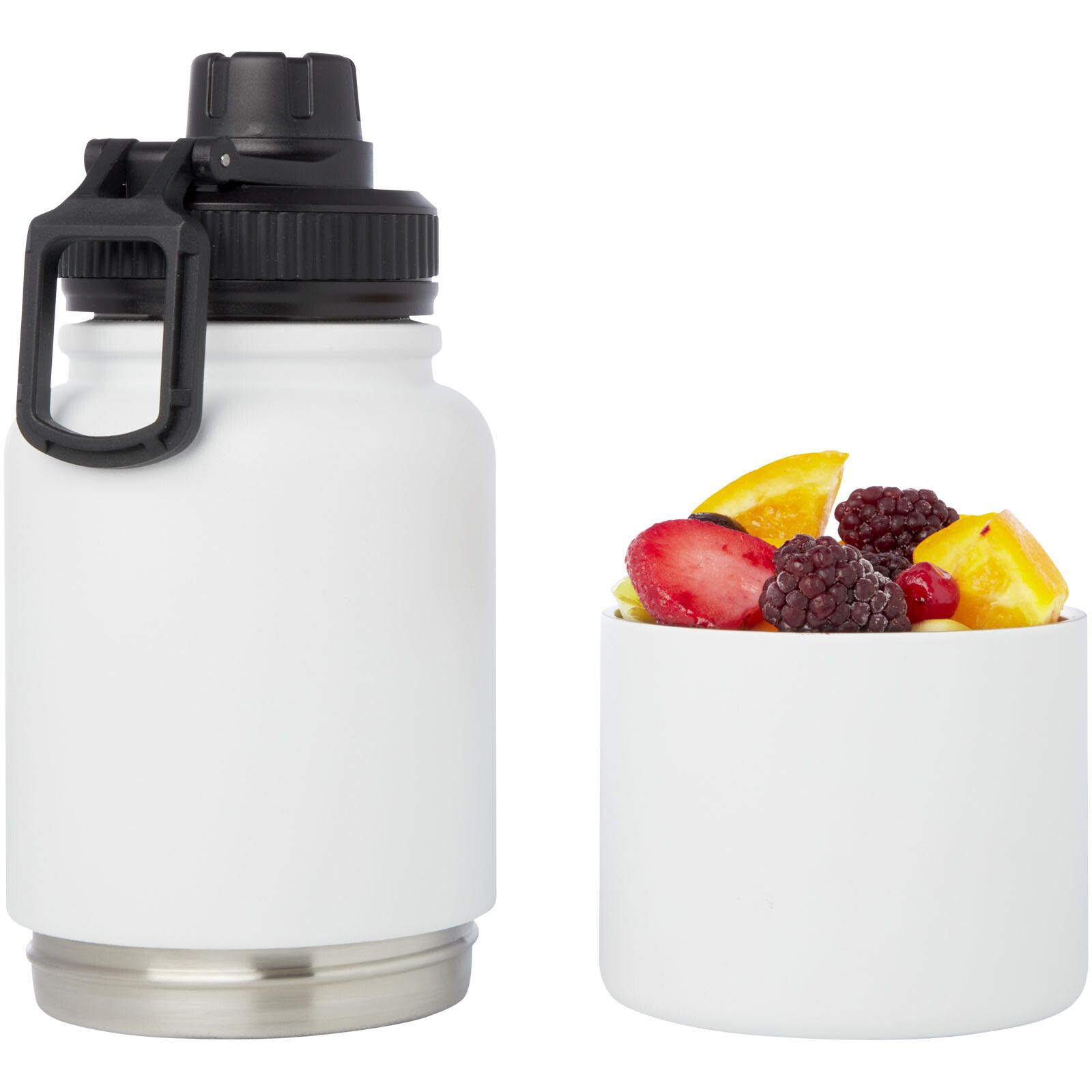 Dupeca 840 ml RCS-zertifizierte Isolierflasche aus Edelstahl  - weiss-961