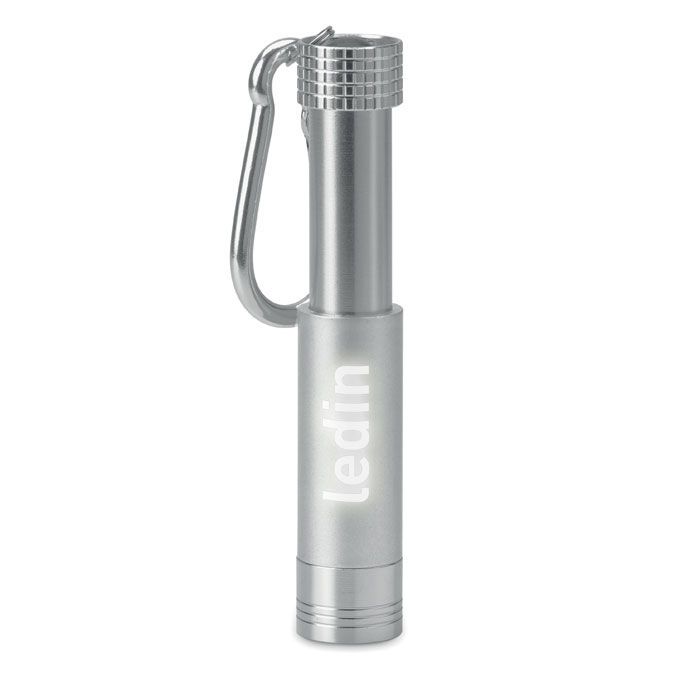 Taschenlampe mit Karabiner POP LIGHT - silber-429