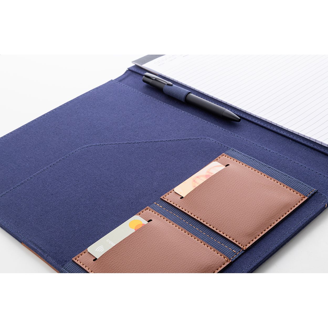 Capudo A4 Dokumentenmappe aus recyceltem Cavas - blau-215