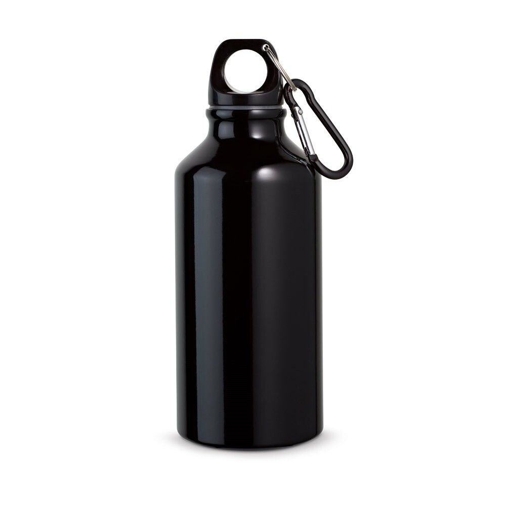 LANDSCAPE S Aluminium-Sportflasche mit Karabiner 400 ml - schwarz-44