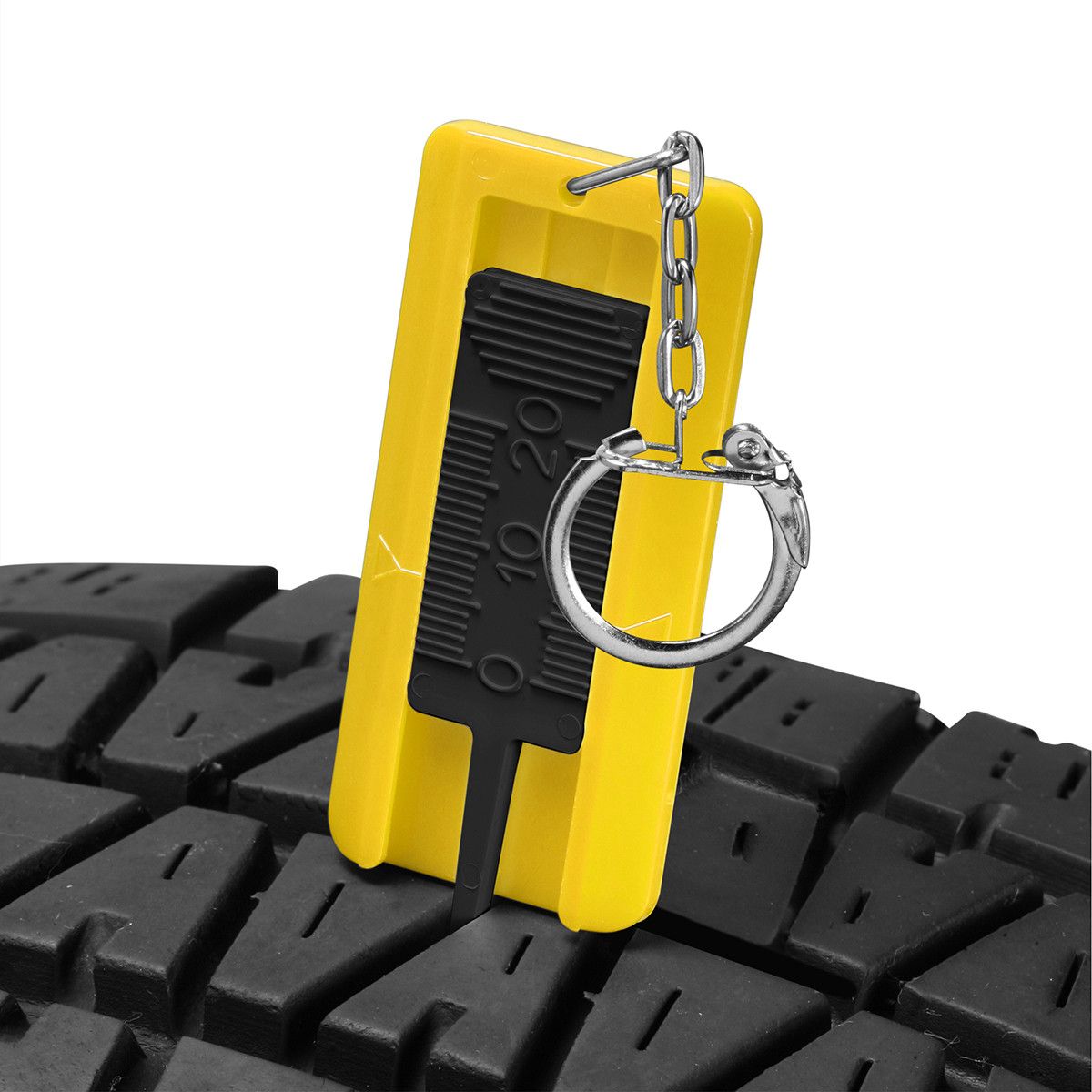 Reifenprofiltiefenmesser mit Kette - schwarz - gelb-899