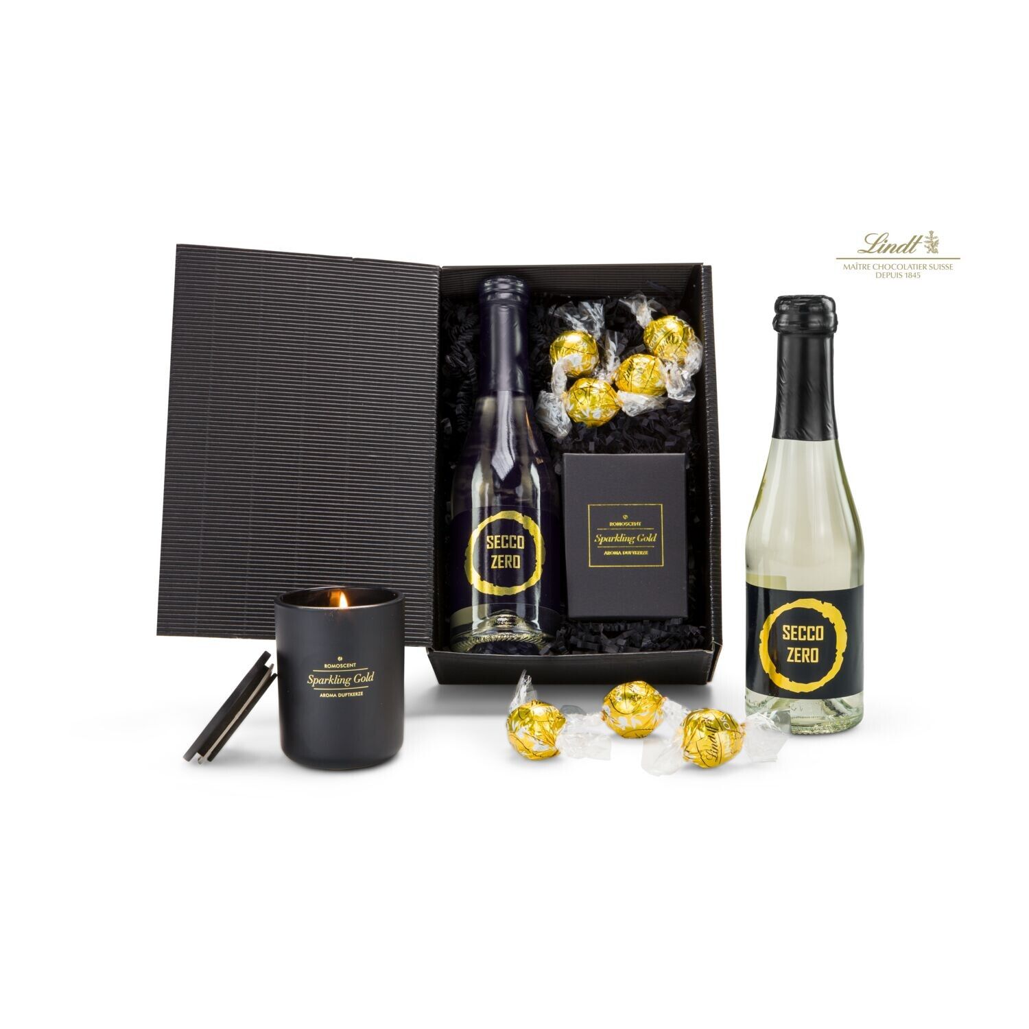 Geschenkset Schwarz-Goldene Momente, alkoholfrei-965
