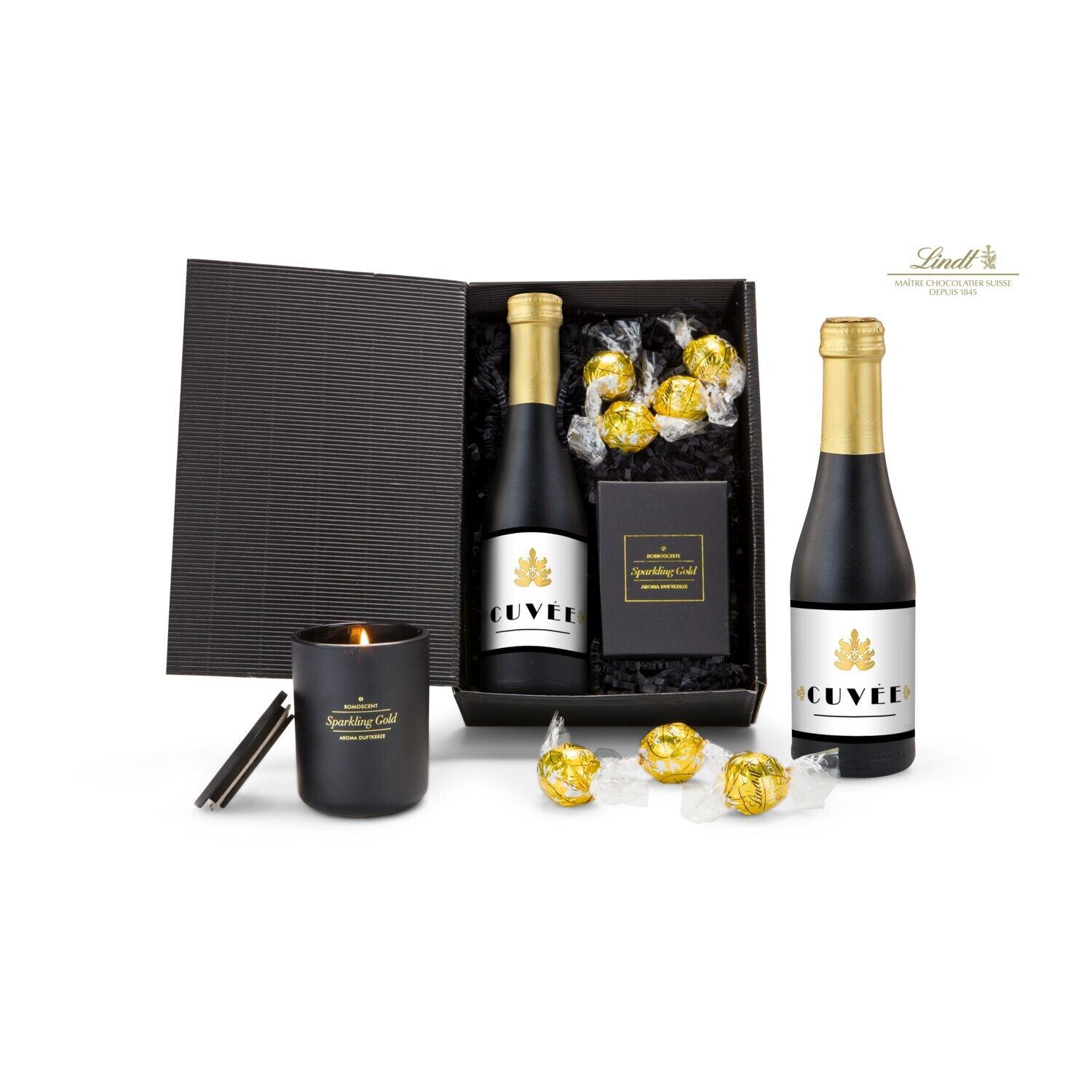 Geschenkset Schwarz-Goldene Momente, alkoholfrei-965