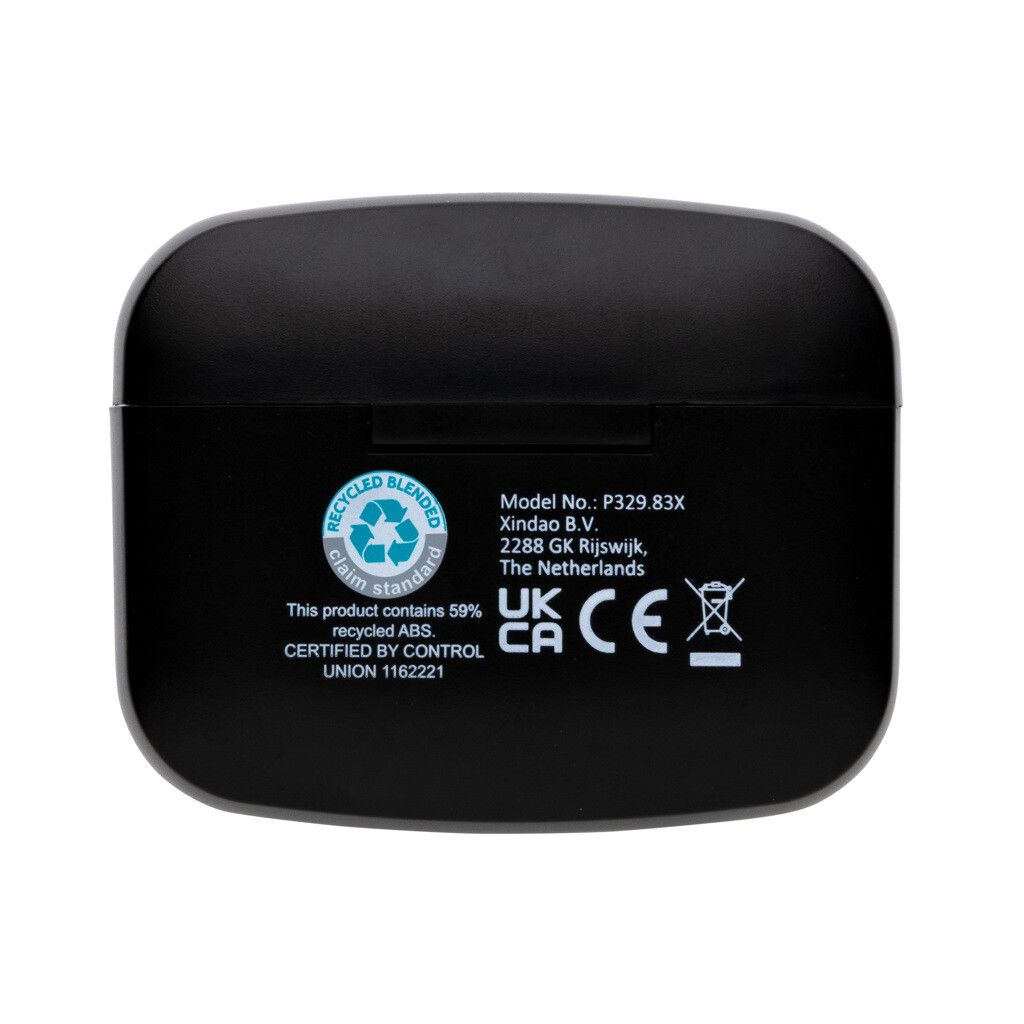 Swiss Peak ANC TWS-Ohrhörer aus RCS recyceltem Kunststoff - schwarz-508