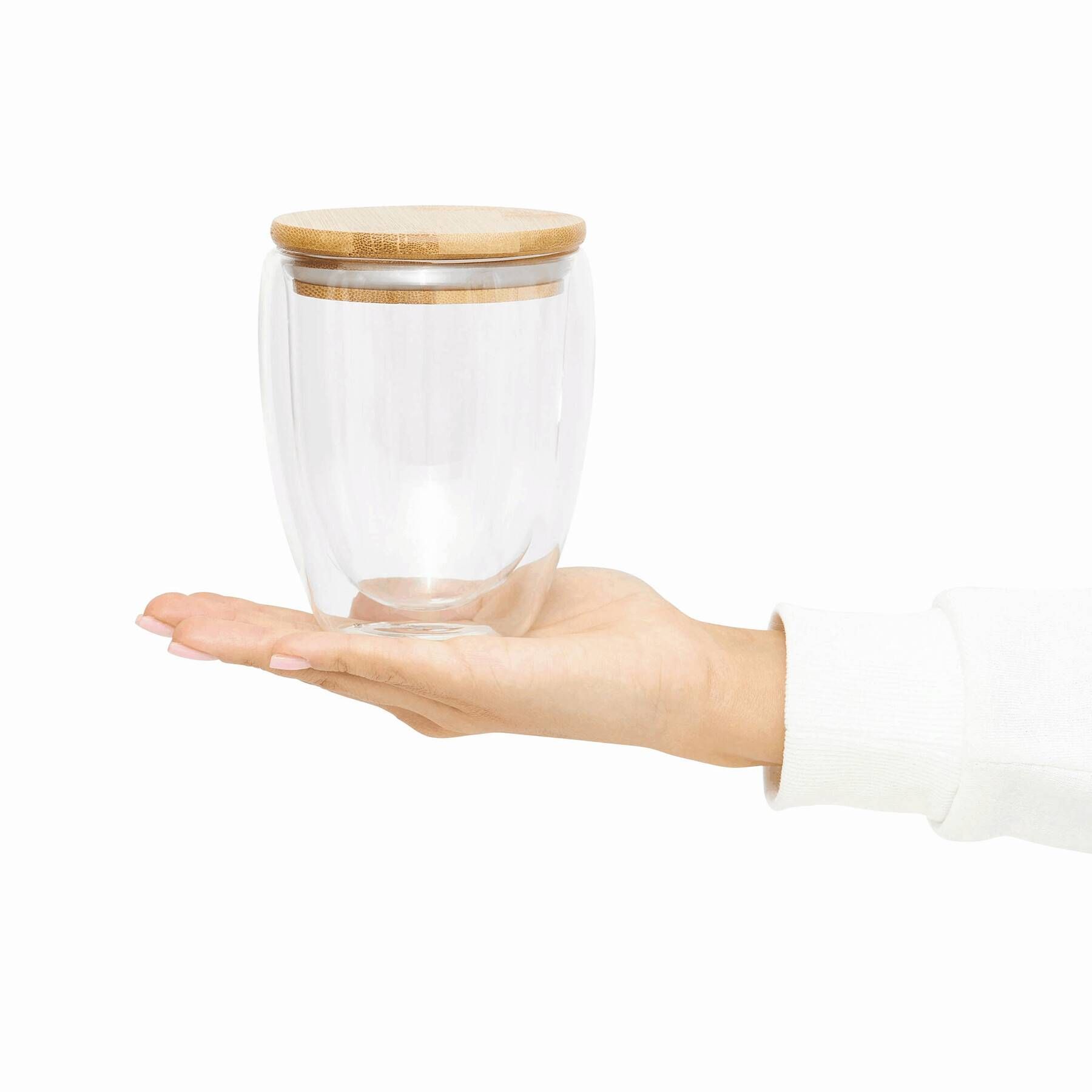 Glas BAMBOO ART M, Füllmenge ca. 350 ml - braun - transparent-341