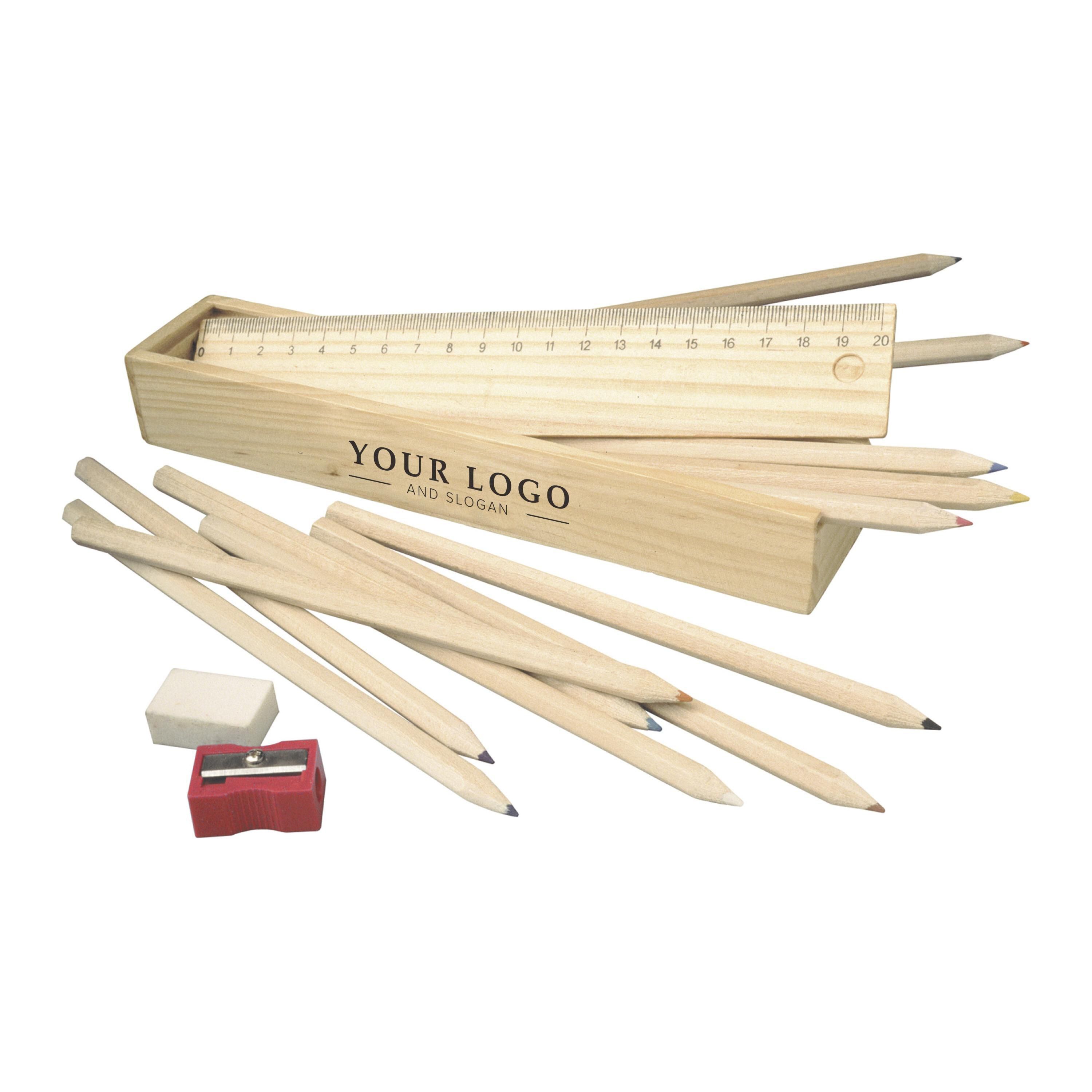 Buntstifte 12er Setin Holzbox Carmelita - braun-879