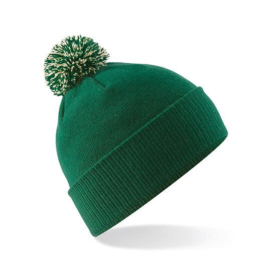 Snowstar® Beanie - bottle green - off white-420