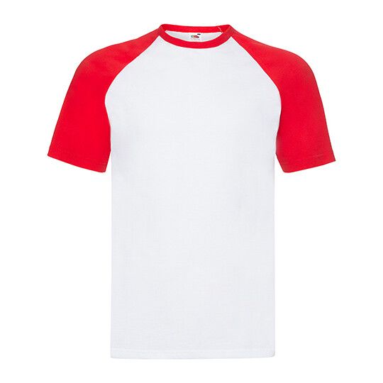 Short Sleeve Baseball T für Herren - white - red-700