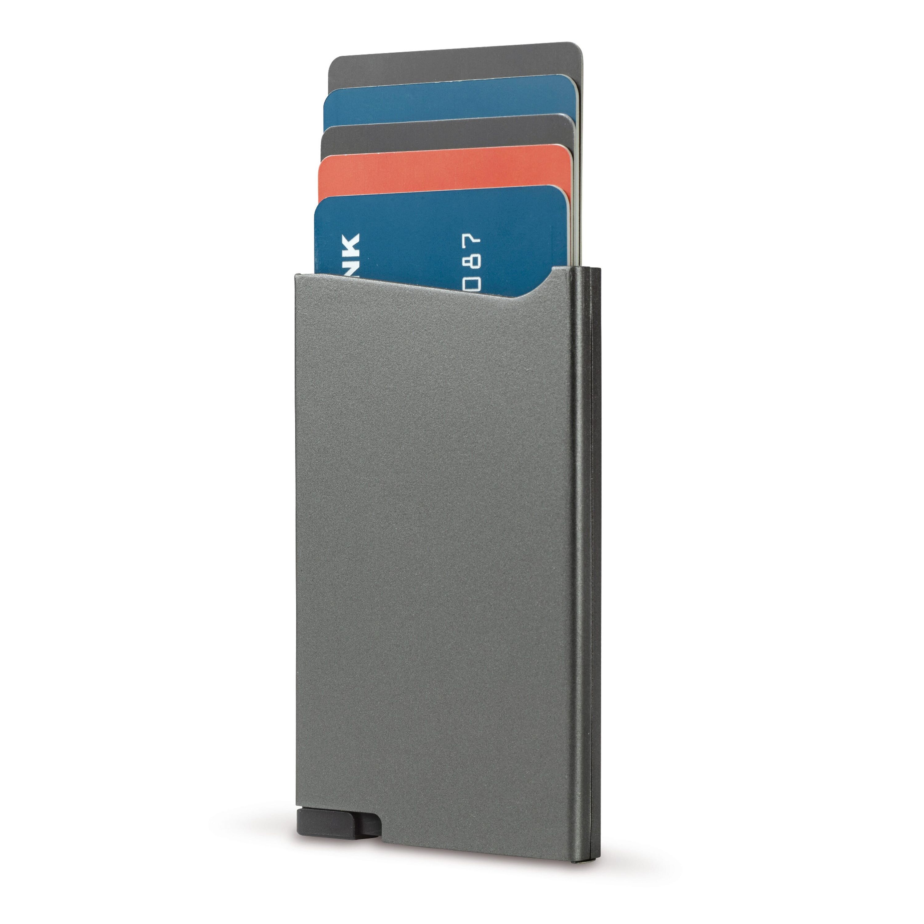 RFID Anti Skimming Kunststoff-Kartenhalter - gun metal - dark-266
