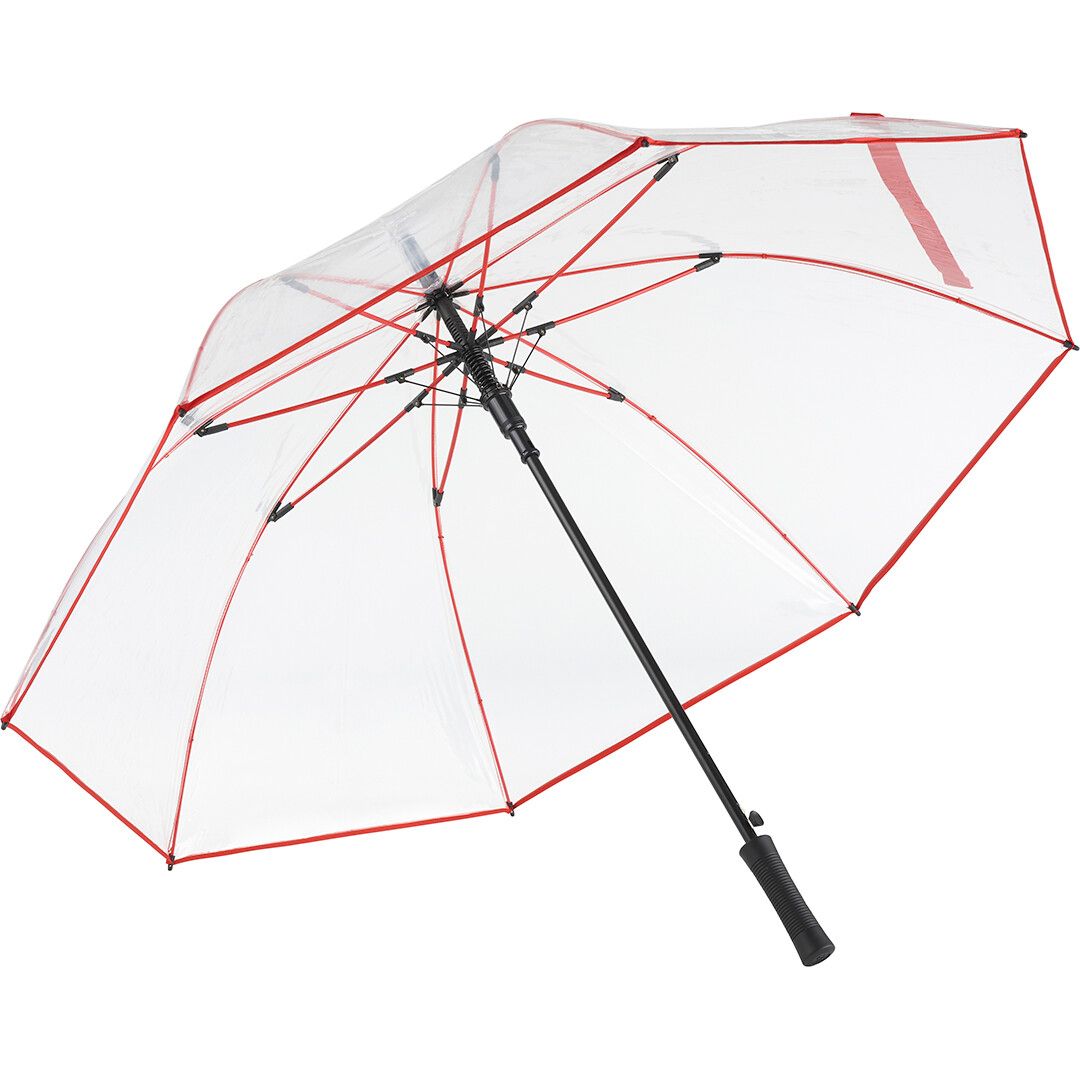 AC-Gästeschirm FARE® Pure Ø120 cm - transparent - rot-322