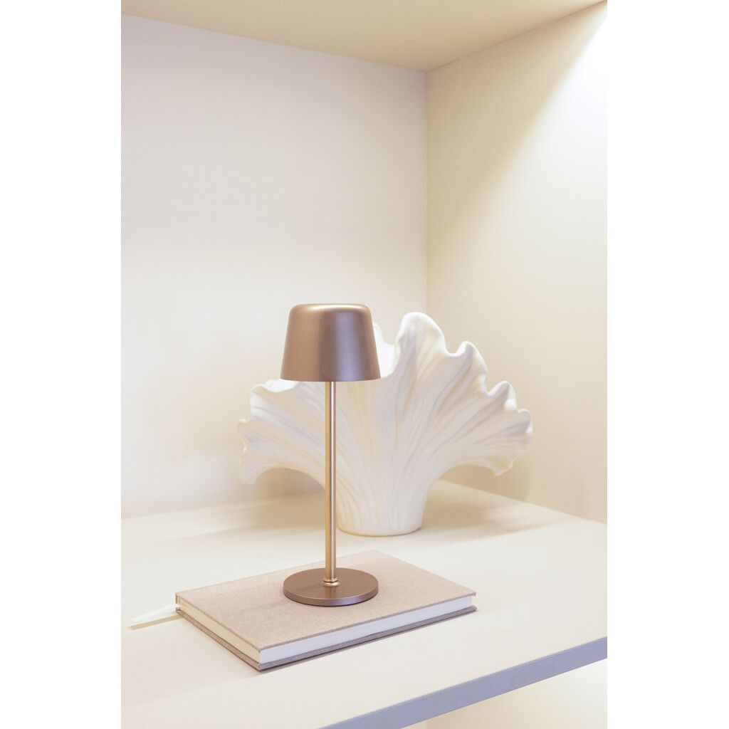 Zenic USB Tischleuchte aus RCS recyceltem Kunststoff - bronze-387