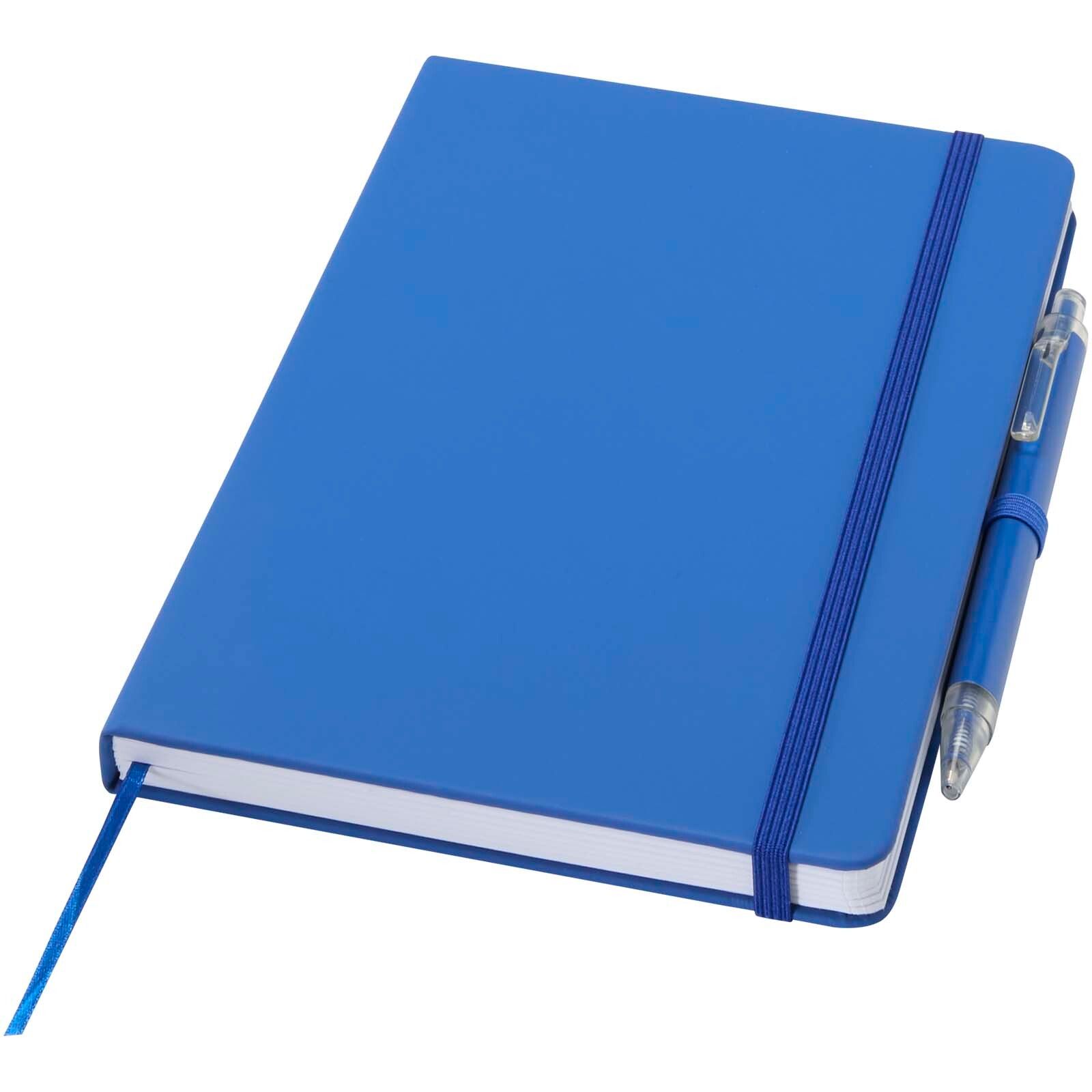 Spectrum Set A5 Hardcover Notizbuch aus Recyclingpapier und einem Kugelschreiber - royalblau-292