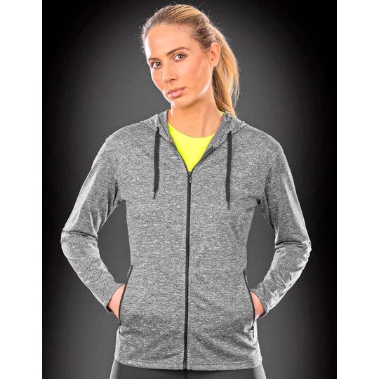Women´s Hooded Tee-Jacket - marl grey-711