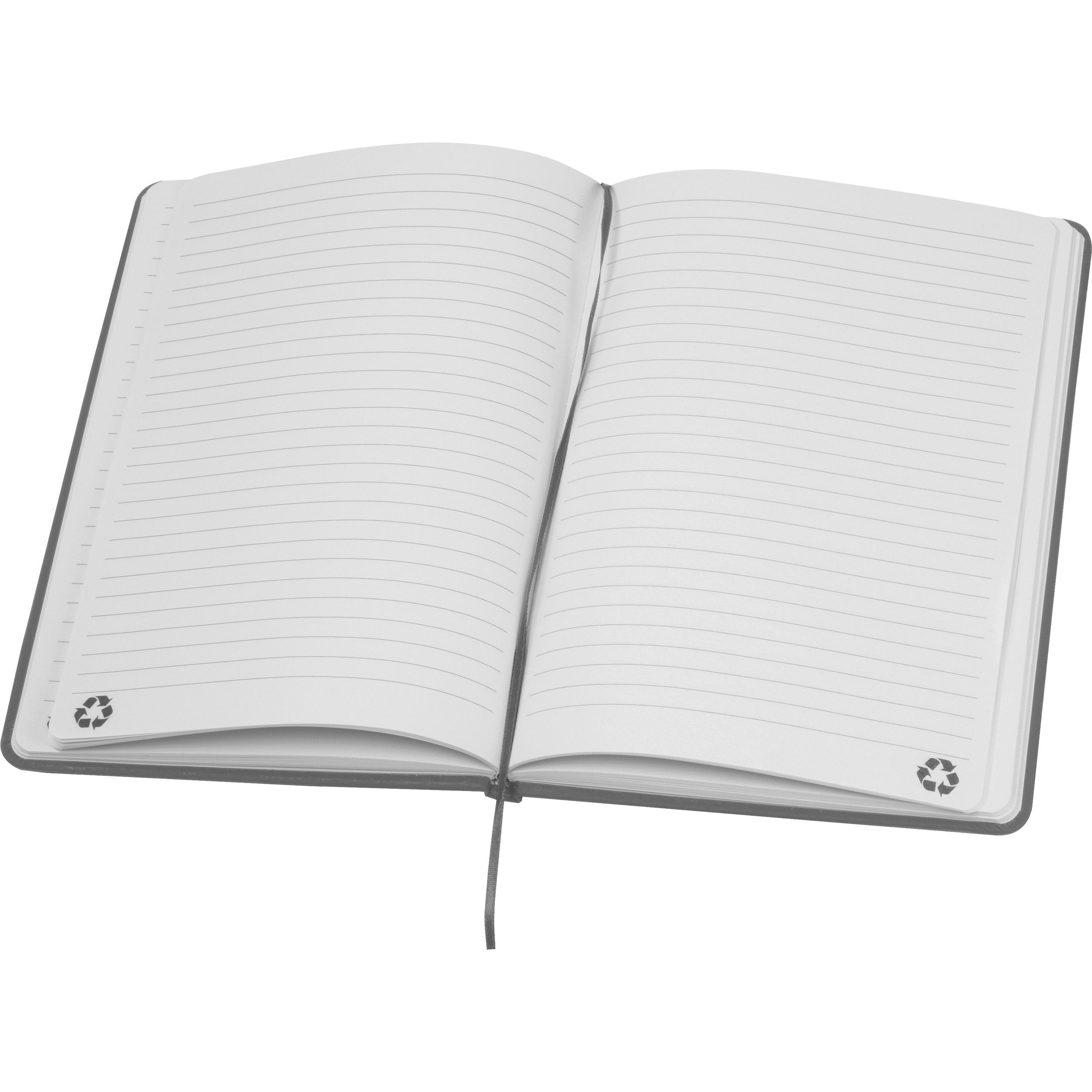 A5 Notizbuch aus Recyclingpapier  - silbergrau-992
