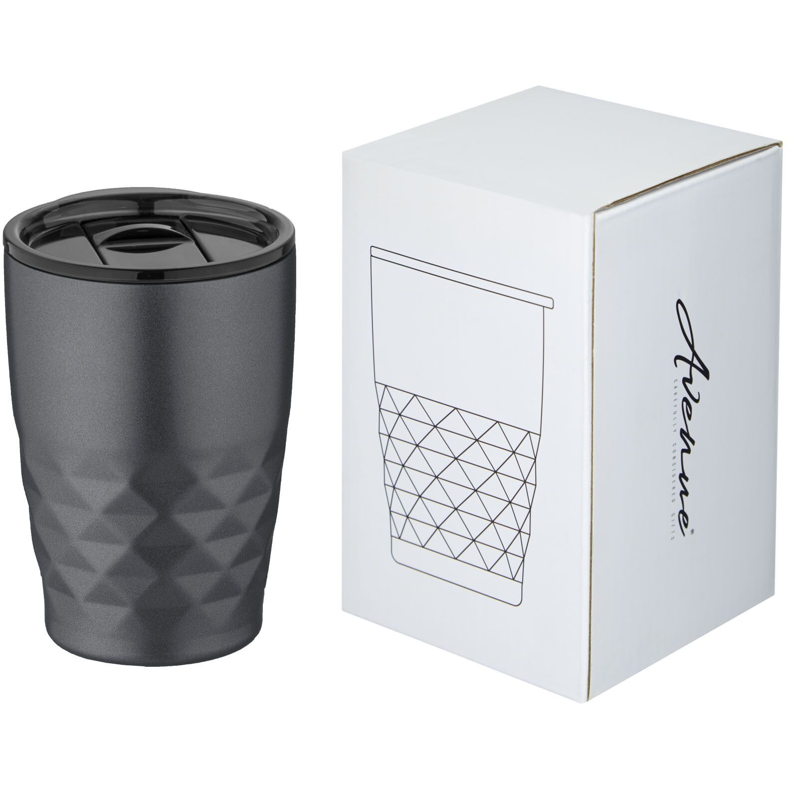 Geo 350 ml Kupfer-Vakuum Isolierbecher - grau-363