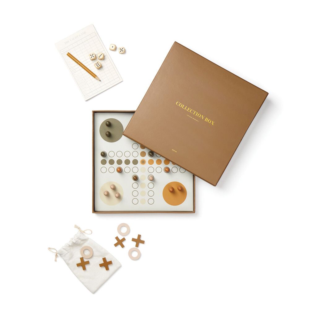 VINGA Coffee-Table Spielesammlung - braun-350