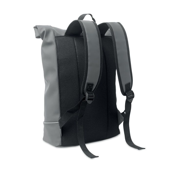 15" Rolltop-Laptop-Rucksack LAPTOSA - steingrau-865