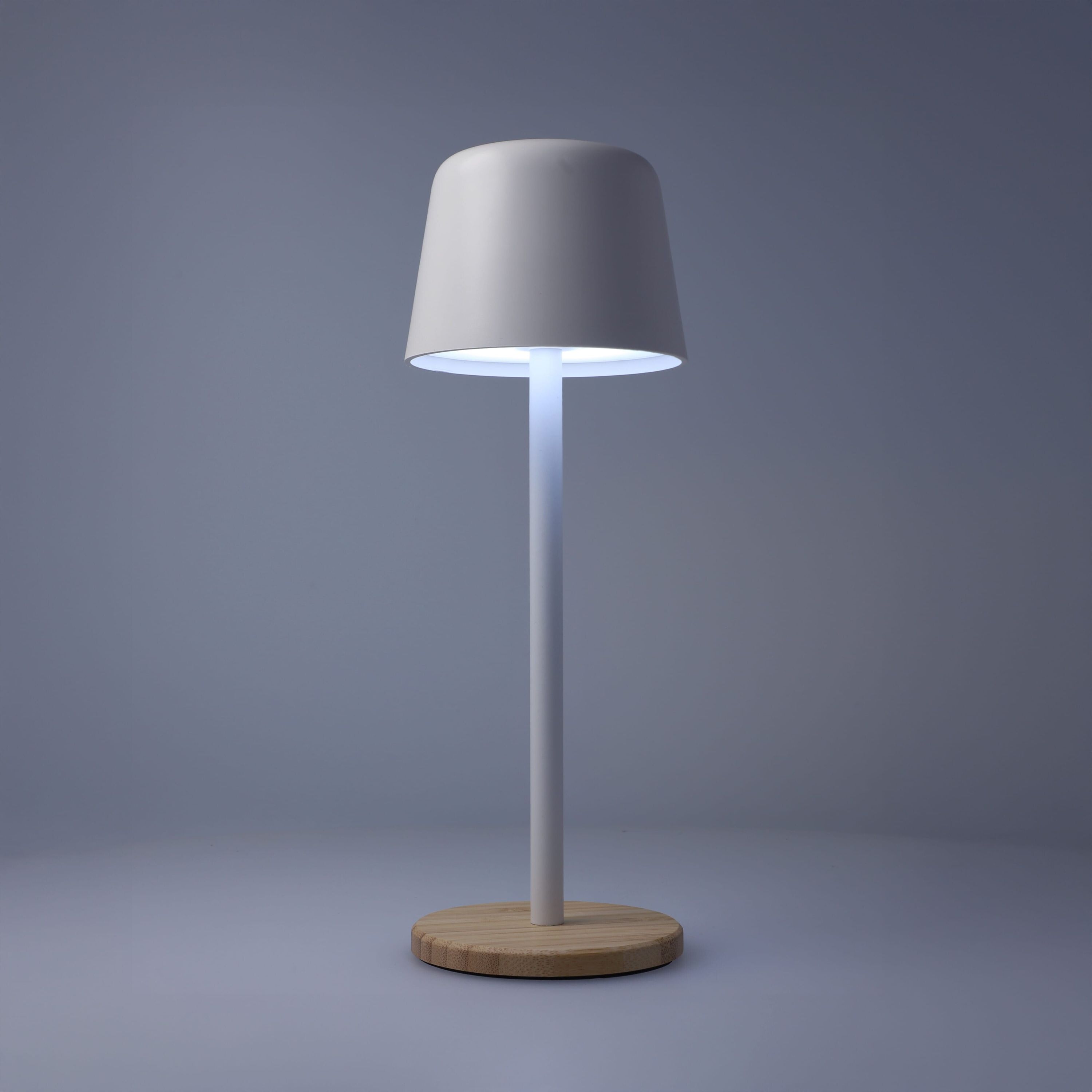 Solis Dimmbare Tischlampe mit Bambusfuß - weiss-114