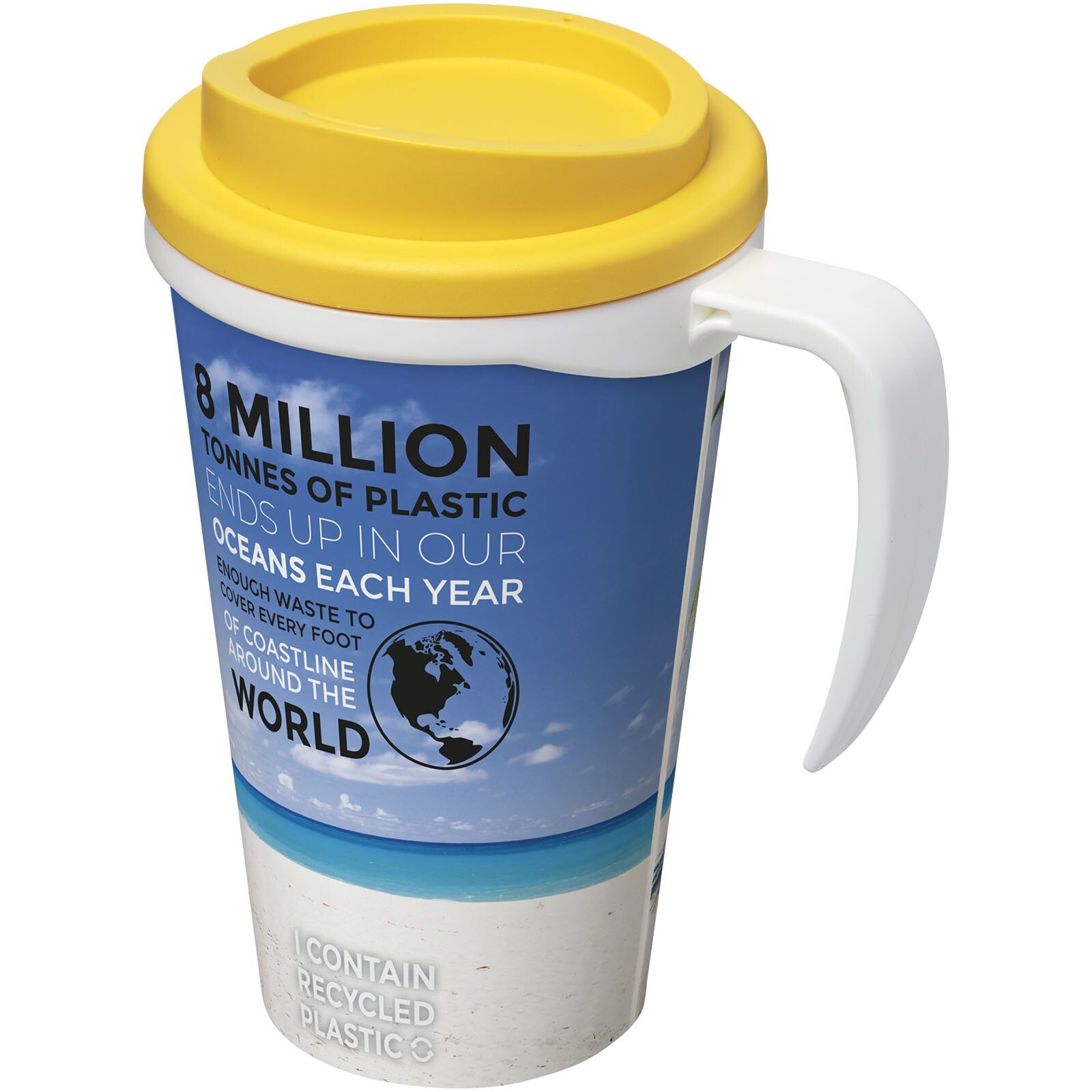 Brite-Ameriano Grande 350 ml Isolierbecher - weiss -  gelb-678