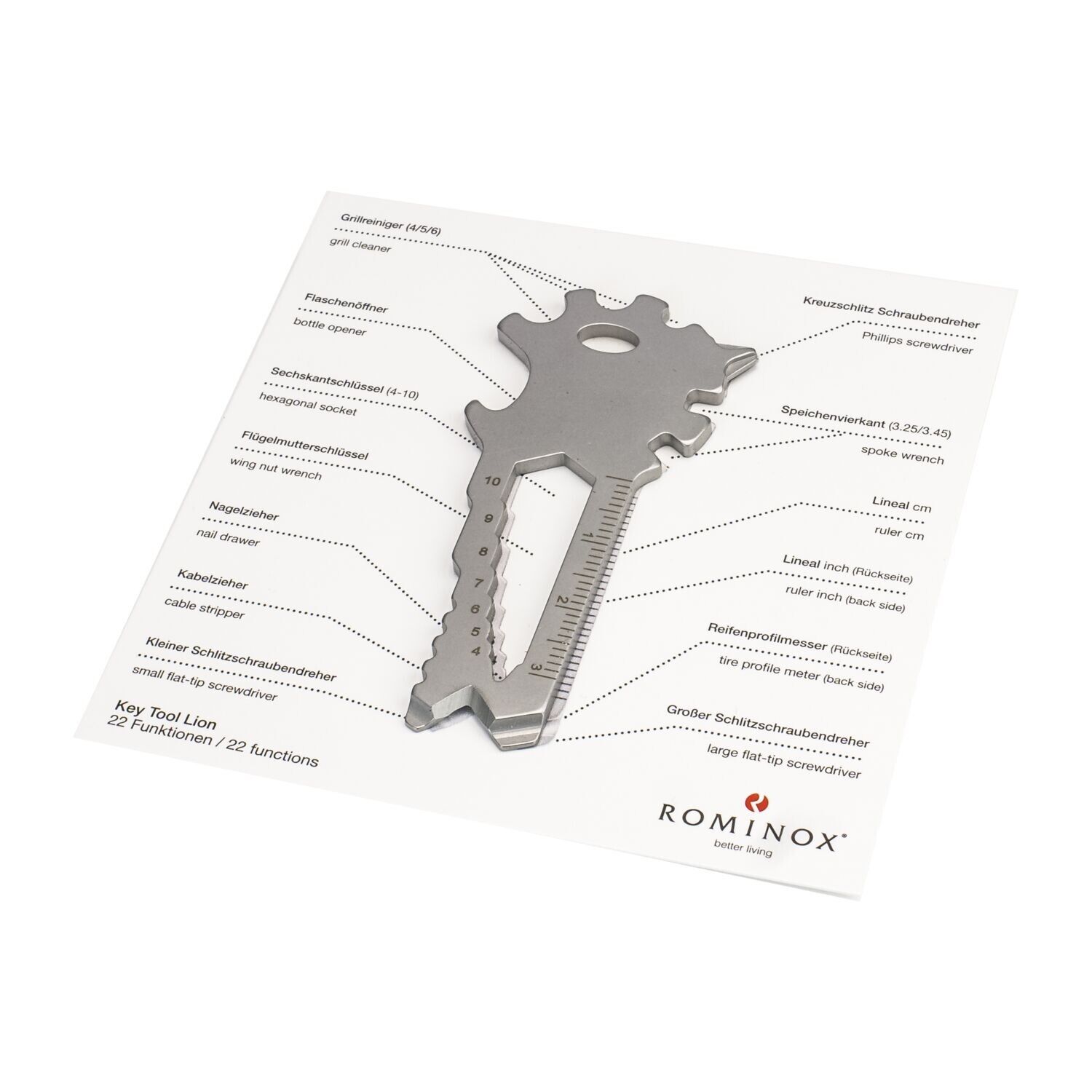 ROMINOX® Key Tool im Motiv-Mäppchen Danke - Key Tool Lion-584