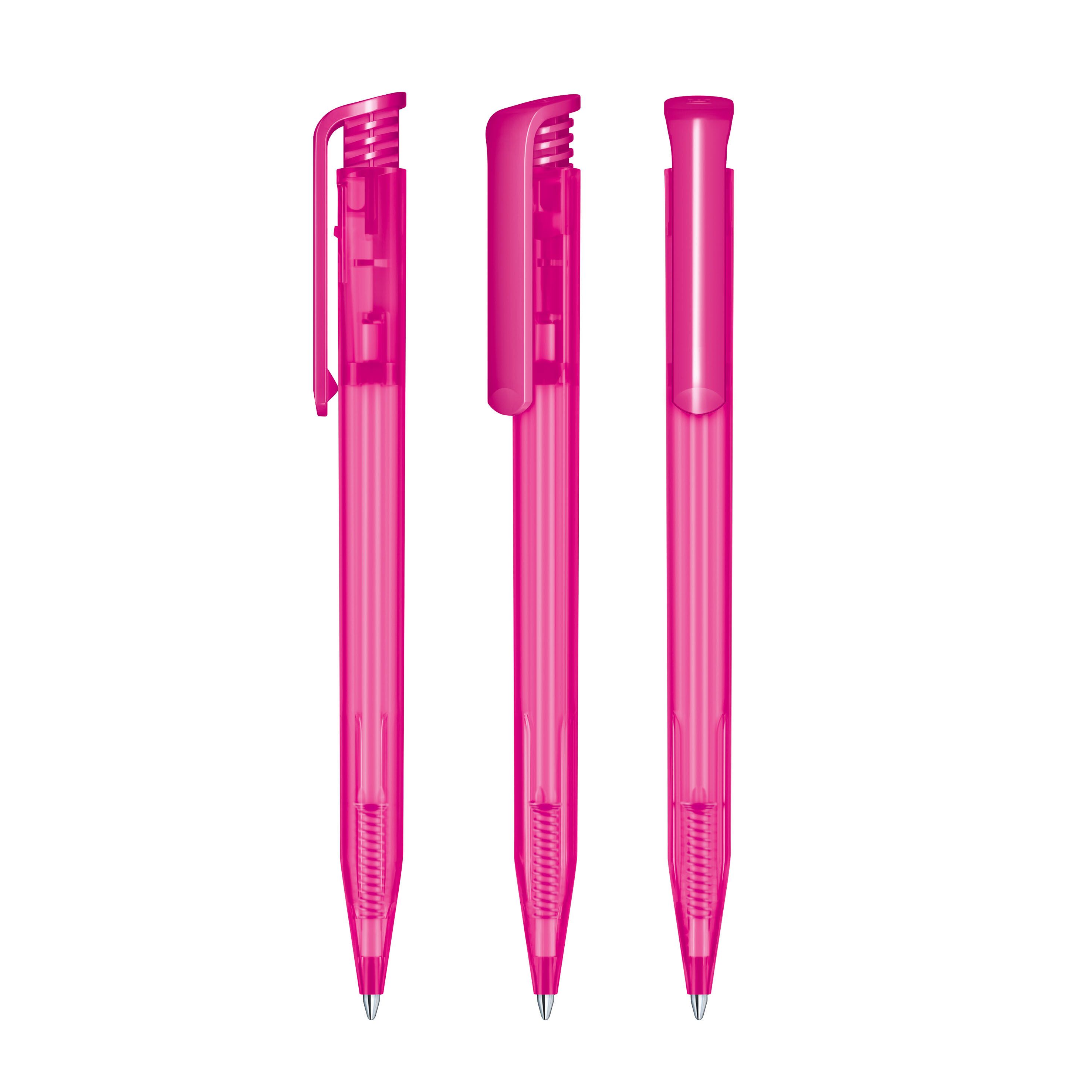 Super Hit Frosted Druckkugelschreiber - rhodamine red - pink-989
