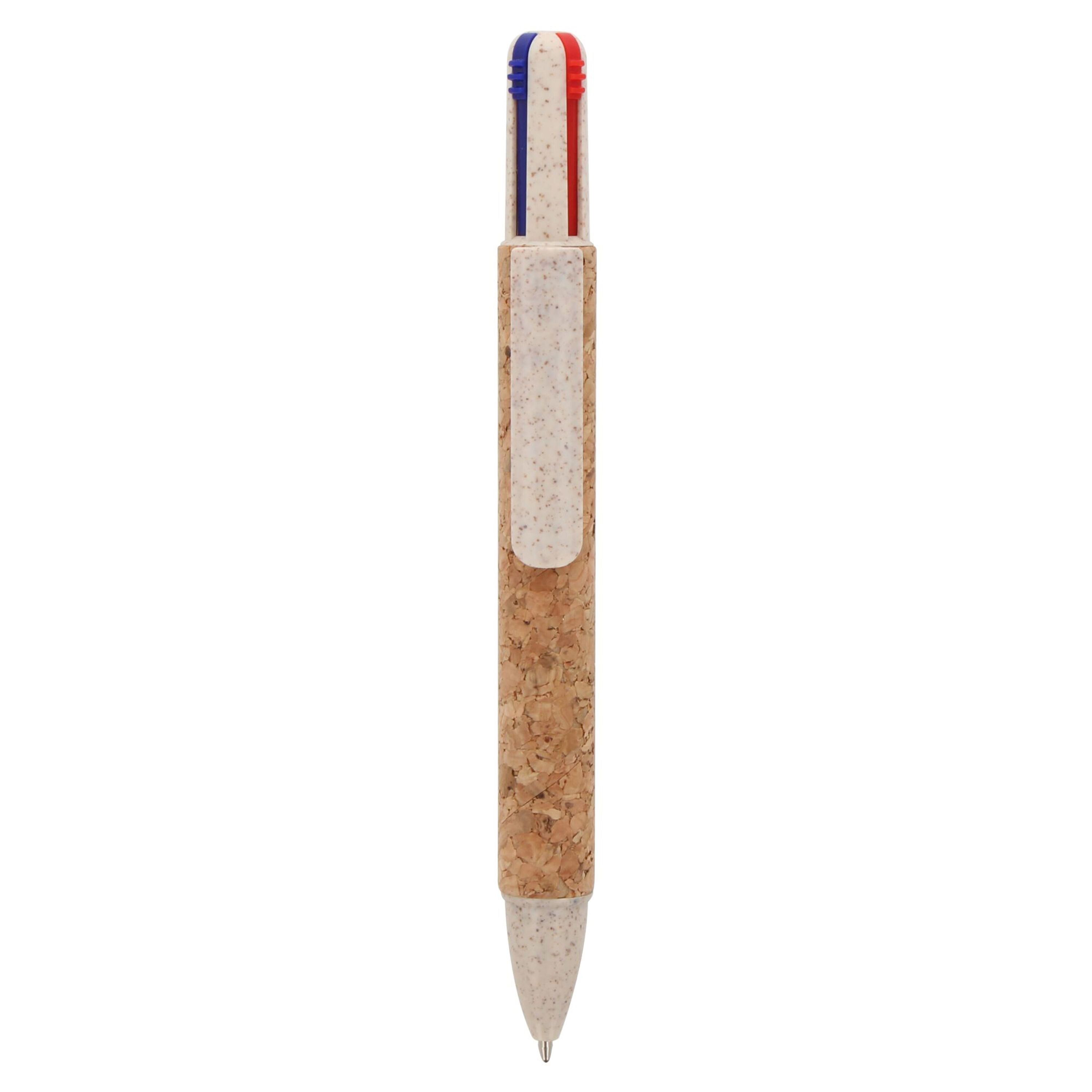 Kugelschreiber 4-Farben-Kork - natur-217