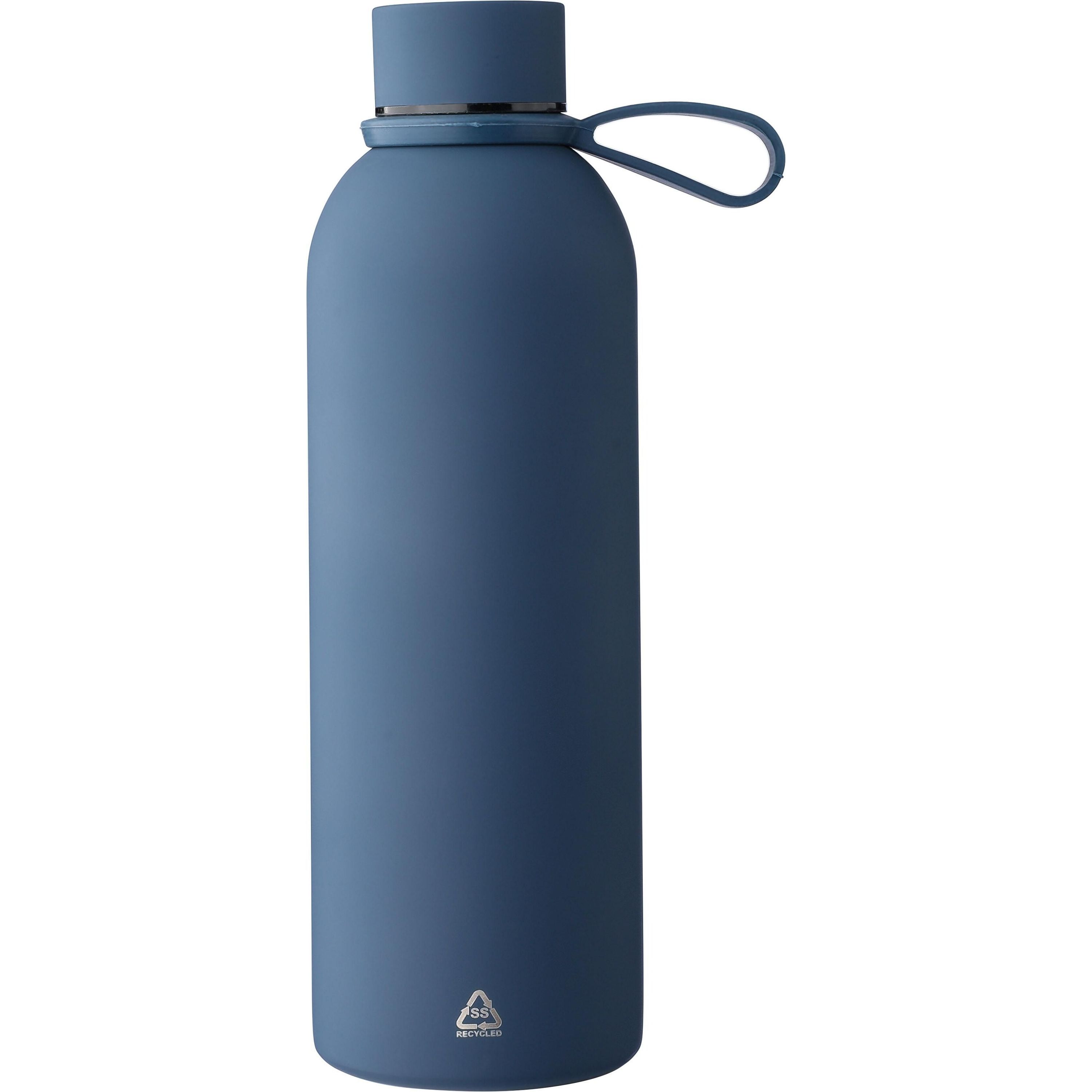 Doppelwandige Trinkflasche aus recyceltem Edelstahl (500 ml) Sena - schwarz-576