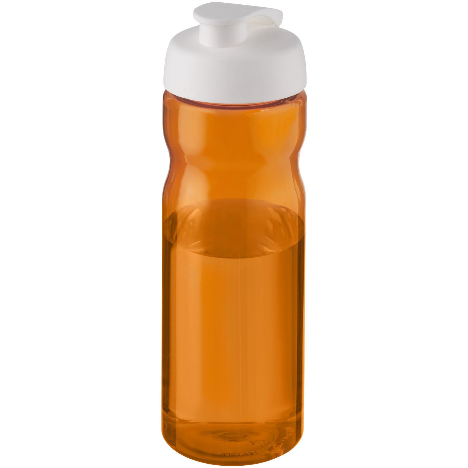 H2O Active Eco Base 650 ml Sportflasche mit Klappdeckel - orange -  weiss-473