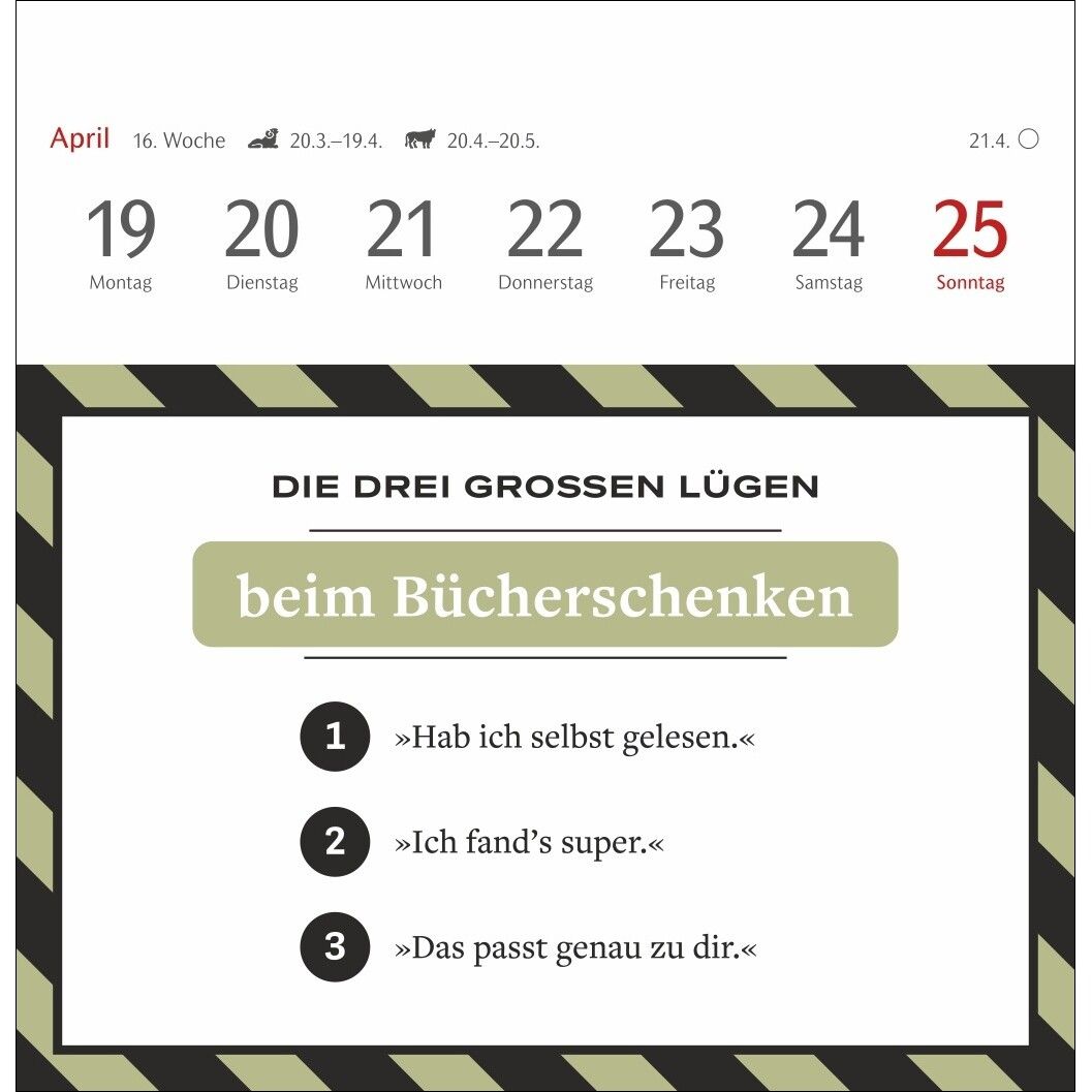 Die drei großen Lügen Premium-Postkartenkalender-631
