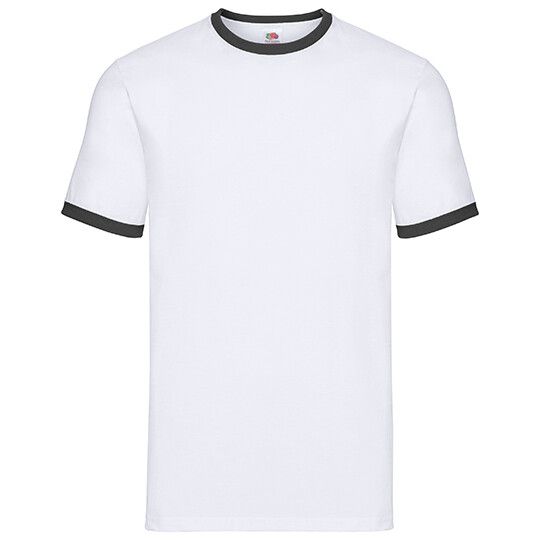 Ringer Tee für Herren - white - black-280