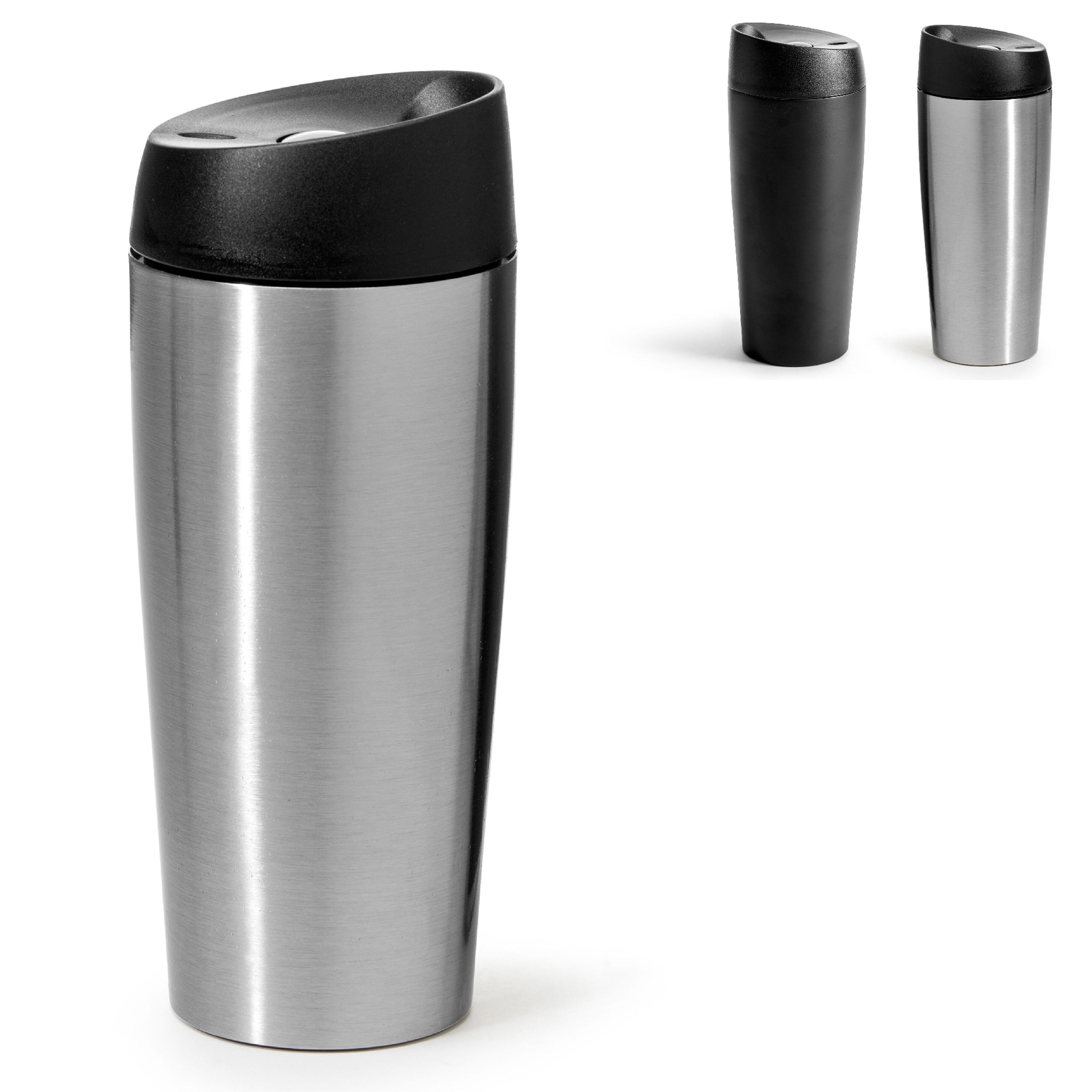 Sagaform Loke Reisebecher Groß 400ml - silber-900