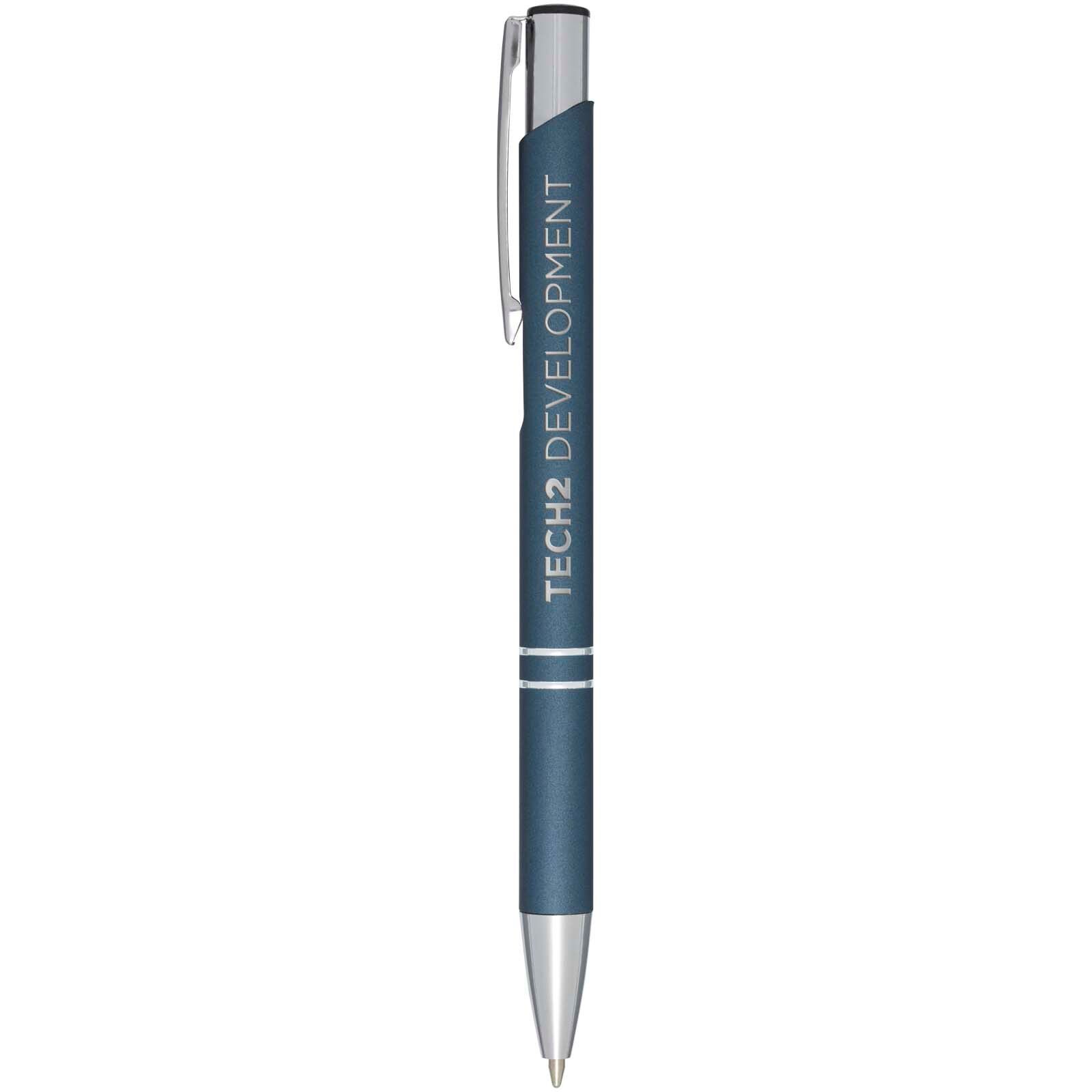 Moneta Soft Touch Druckkugelschreiber (schwarze Mine) - hale blau-179