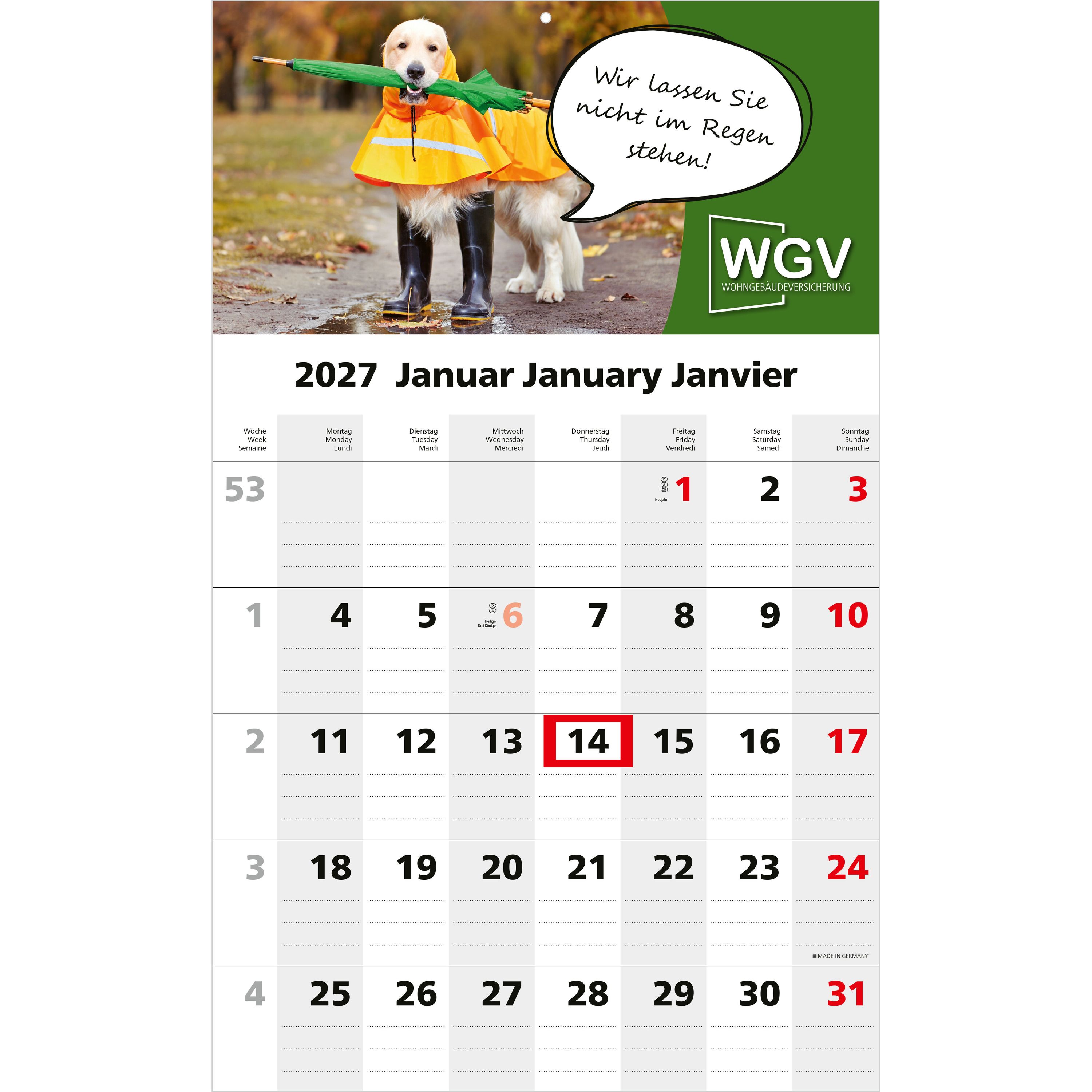 1-Monatskalender Einblatt Solo 1-314
