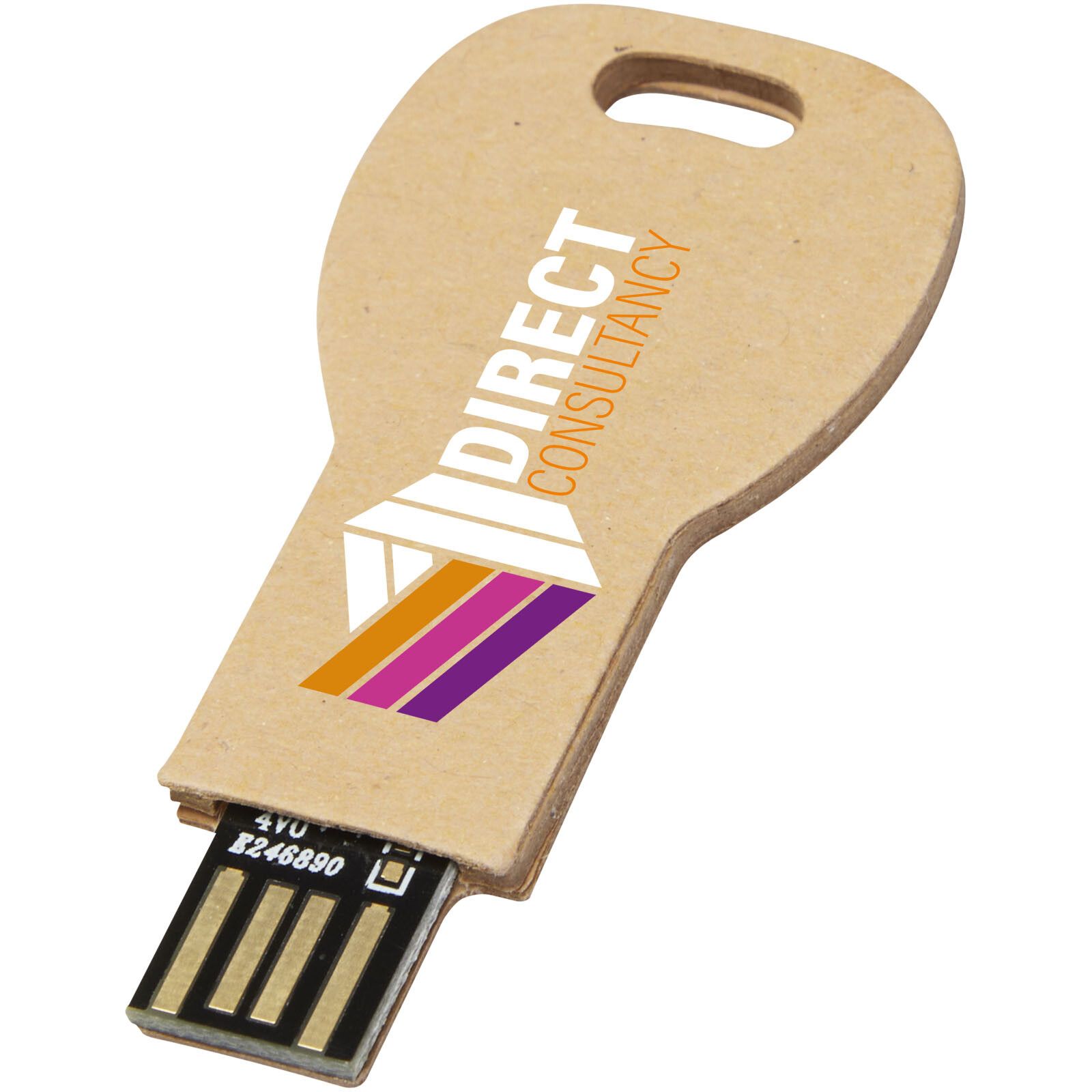Schlüssel USB-Stick 2.0 aus recyceltem Papier - Kraftpapier - 1 GB-886
