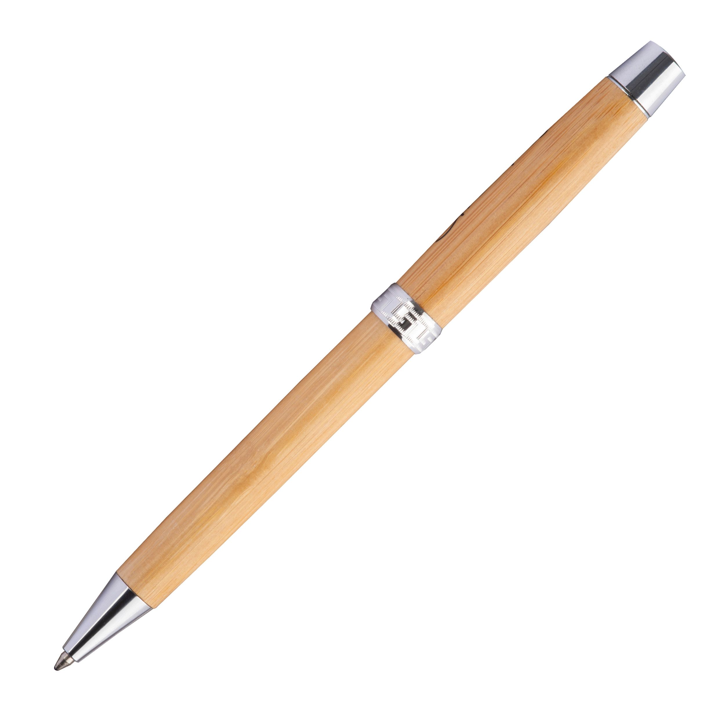 Bambus Drehkugelschreiber im Etui - beige-320