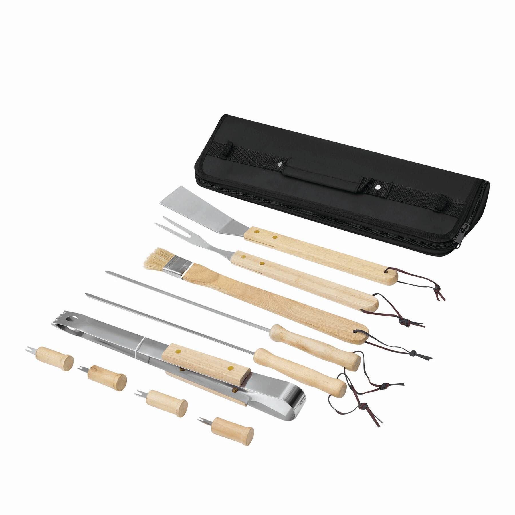 Hochwertiges Grillbesteck FRIED - holz - schwarz-694