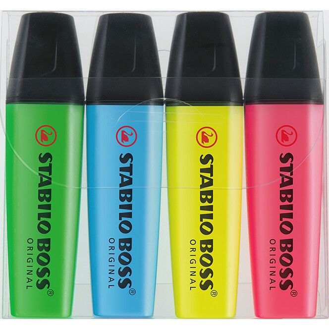 STABILO BOSS ORIGINAL 4er-Set Leuchtmarkierer-887