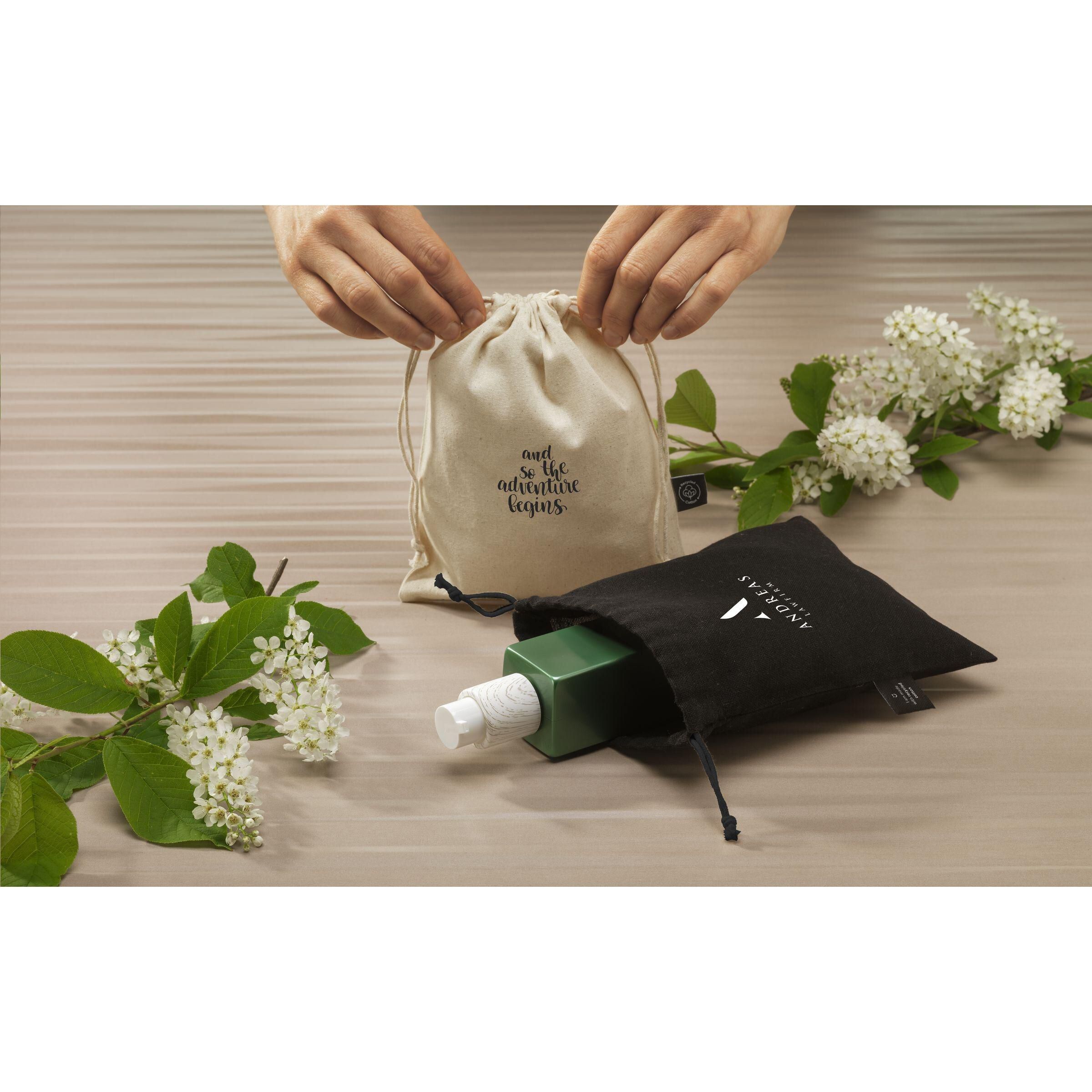 Gift Pouch GRS Recycled Cotton (150 g/m²) S - schwarz-893