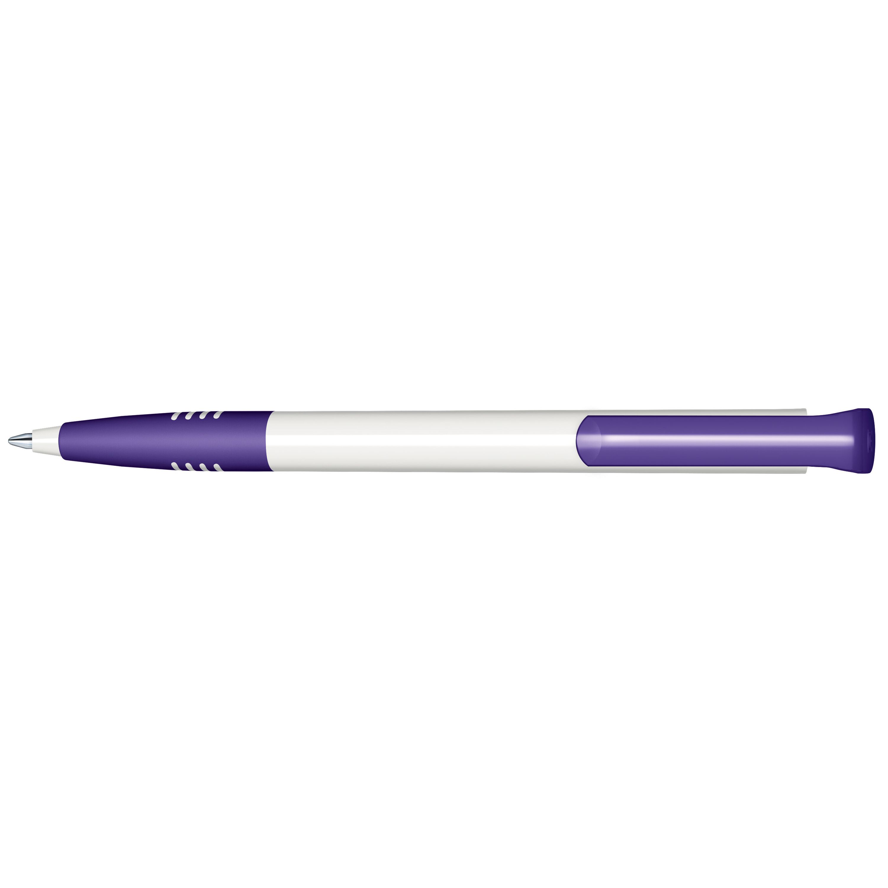 Super Hit Polished Basic SG Druckkugelschreiber - weiß - lila-559