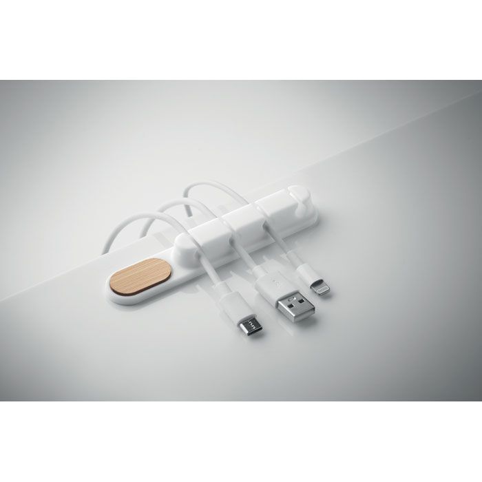 Kabel-Halter Silikon ORDER - weiß-151