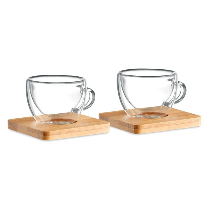 Set mit 2 Espressogläsern BELIZE - transparent-793