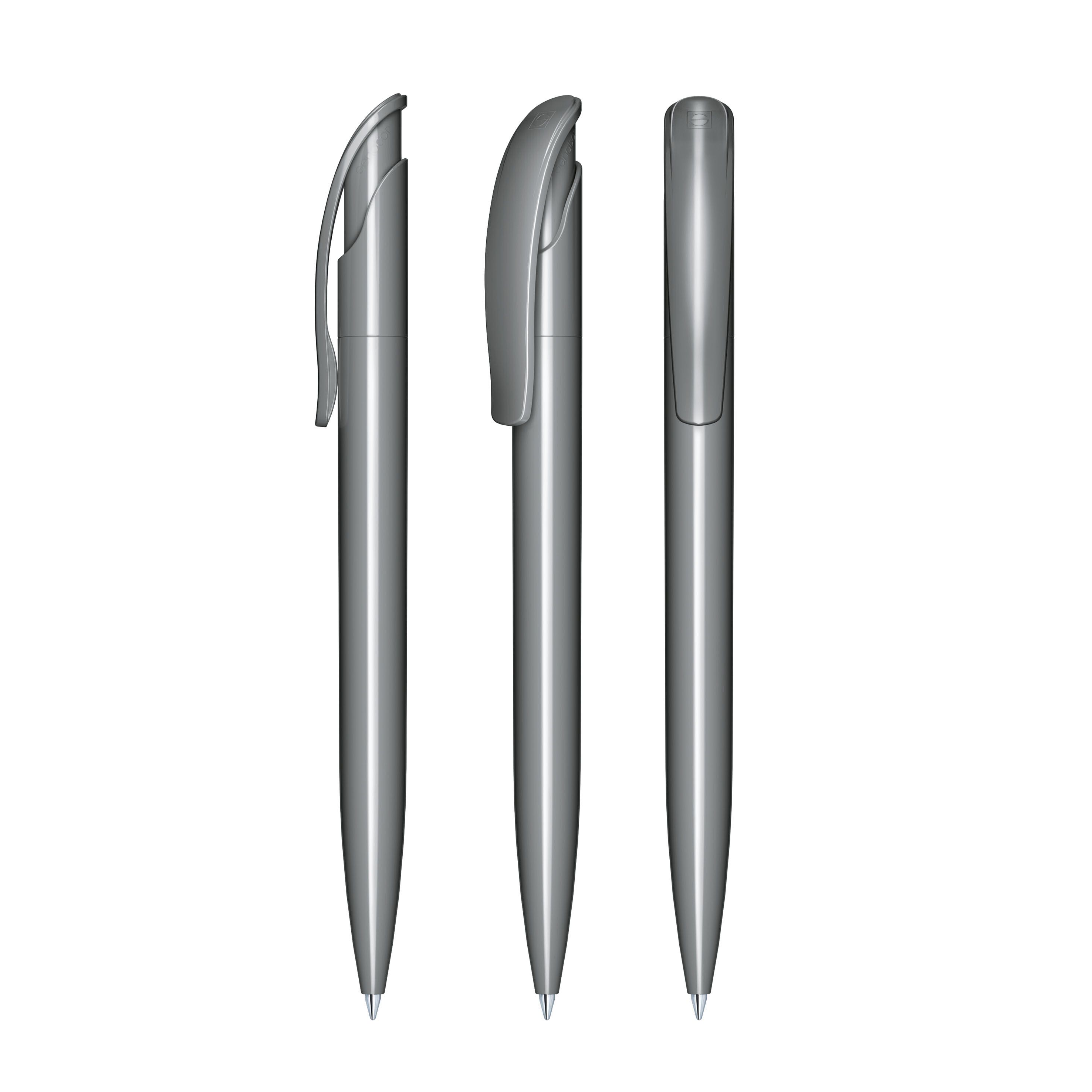 Challenger Polished Druckkugelschreiber - grau-529