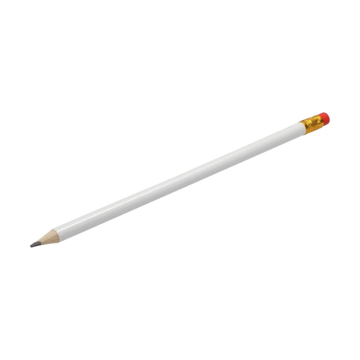 Bleistift White mit Radiergummi - weiß-798