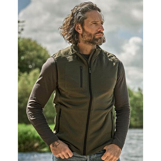 Stretch Fleece Bodywarmer - dark grey solid-524